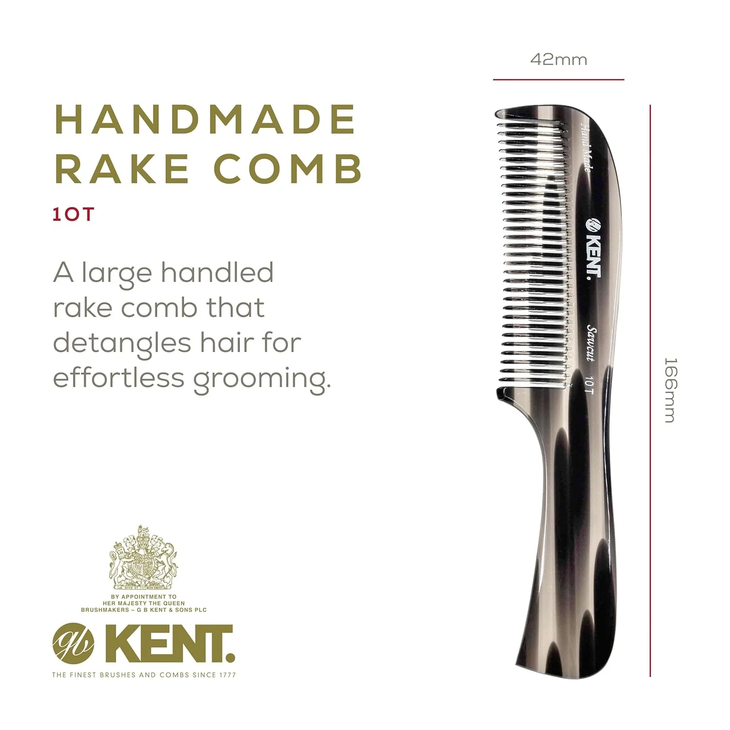 Kent 10T Wide Tooth Rake Comb - Image 20