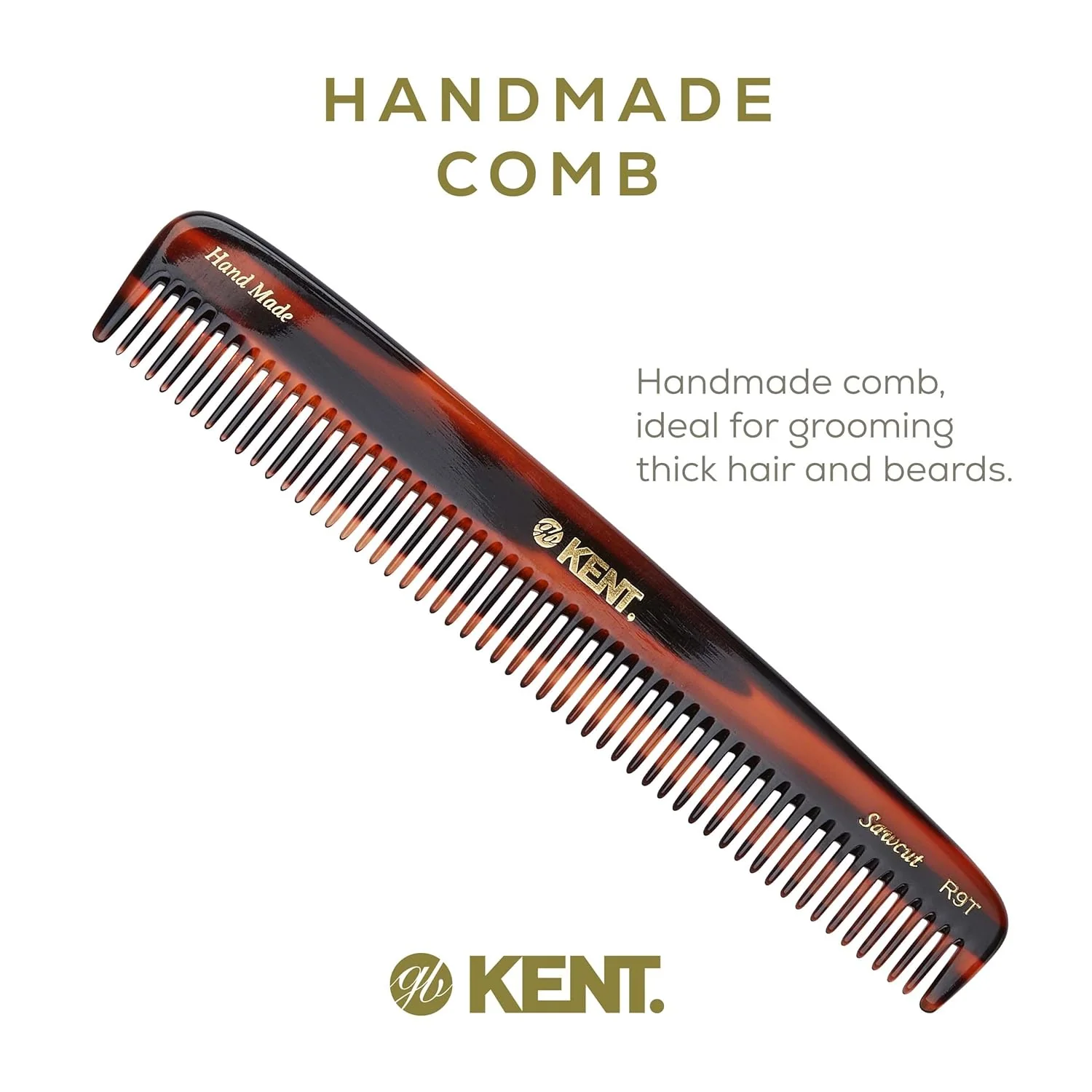 Kent R9T Wide Tooth Handmade Comb - Image 3