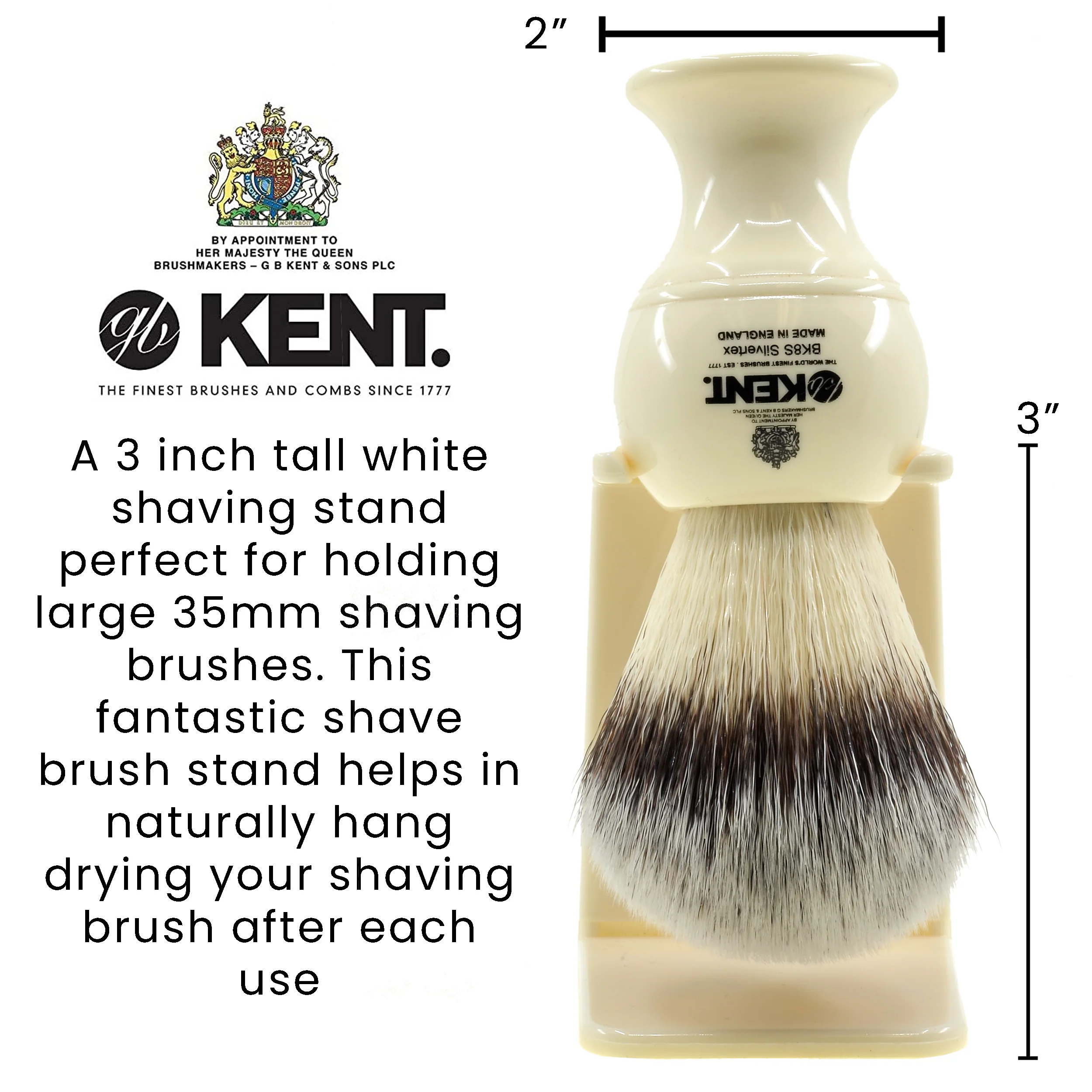 Kent Large Shaving Brush Stand - Image 2