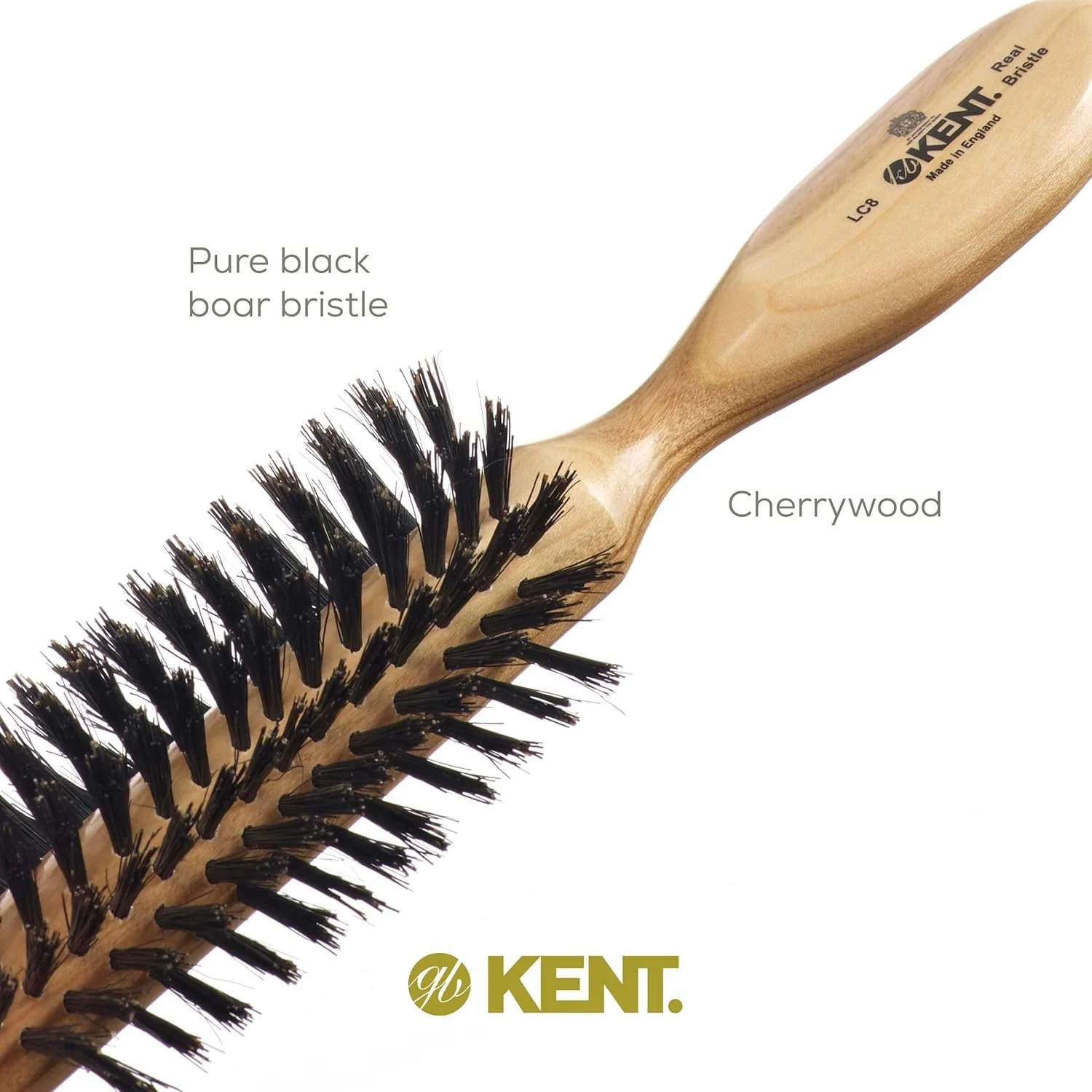 Kent LC8 Half Radial Cherrywood Black Bristle - Image 5