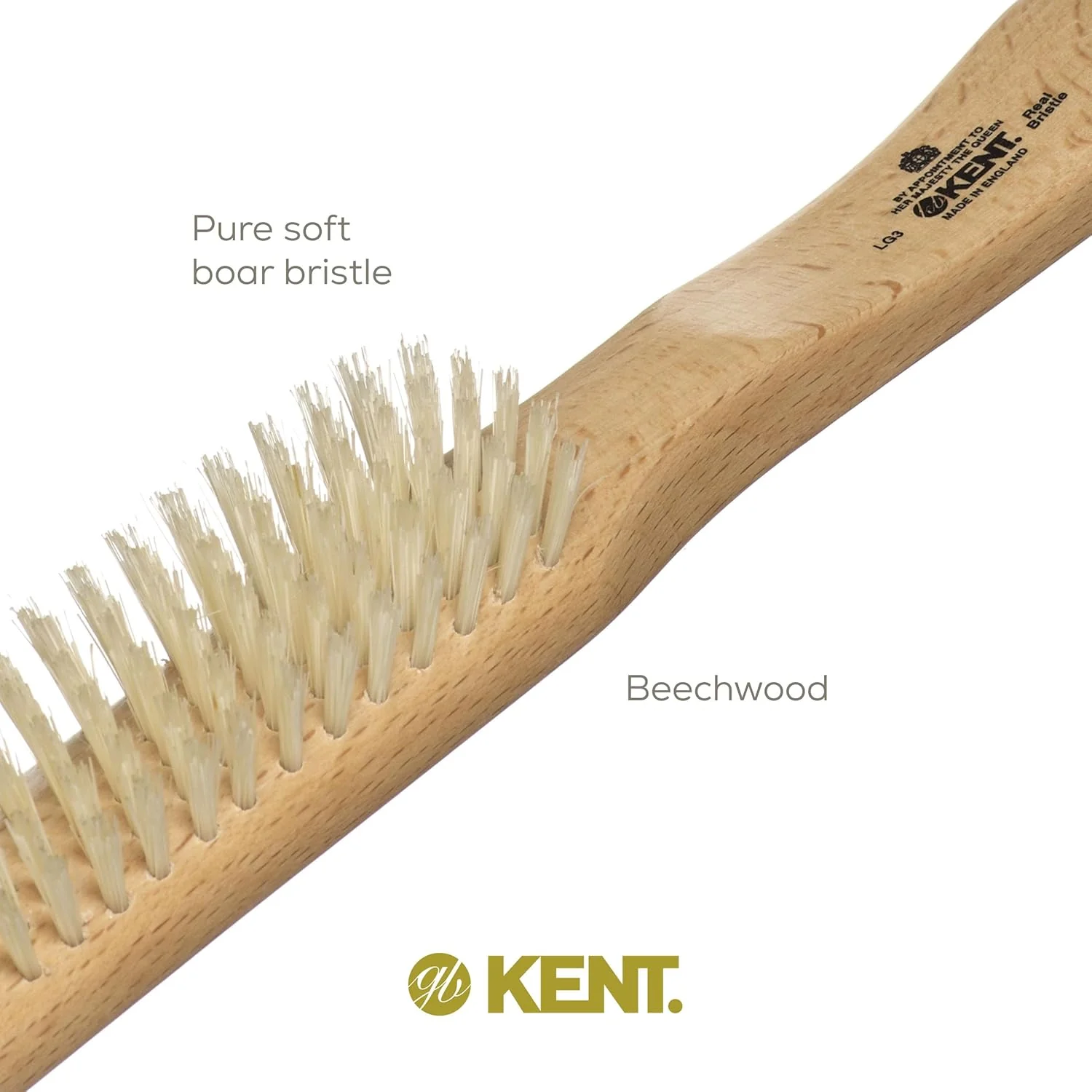 Kent LG3 Narrow Natural Bristle Brush - Image 5