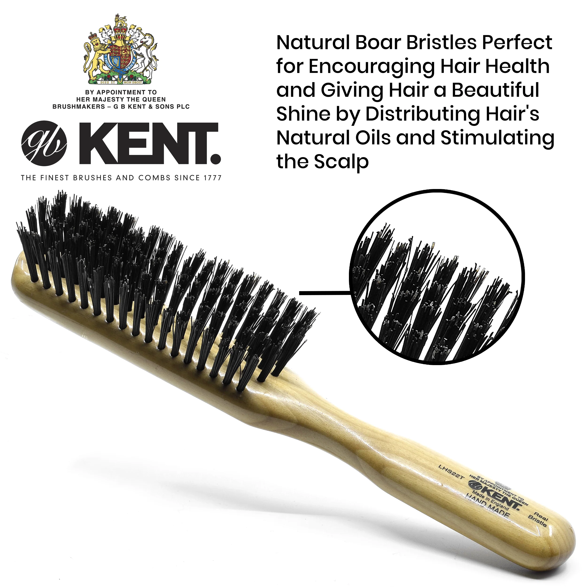 Kent LHS22T Handmade Bristle Brush - Image 3