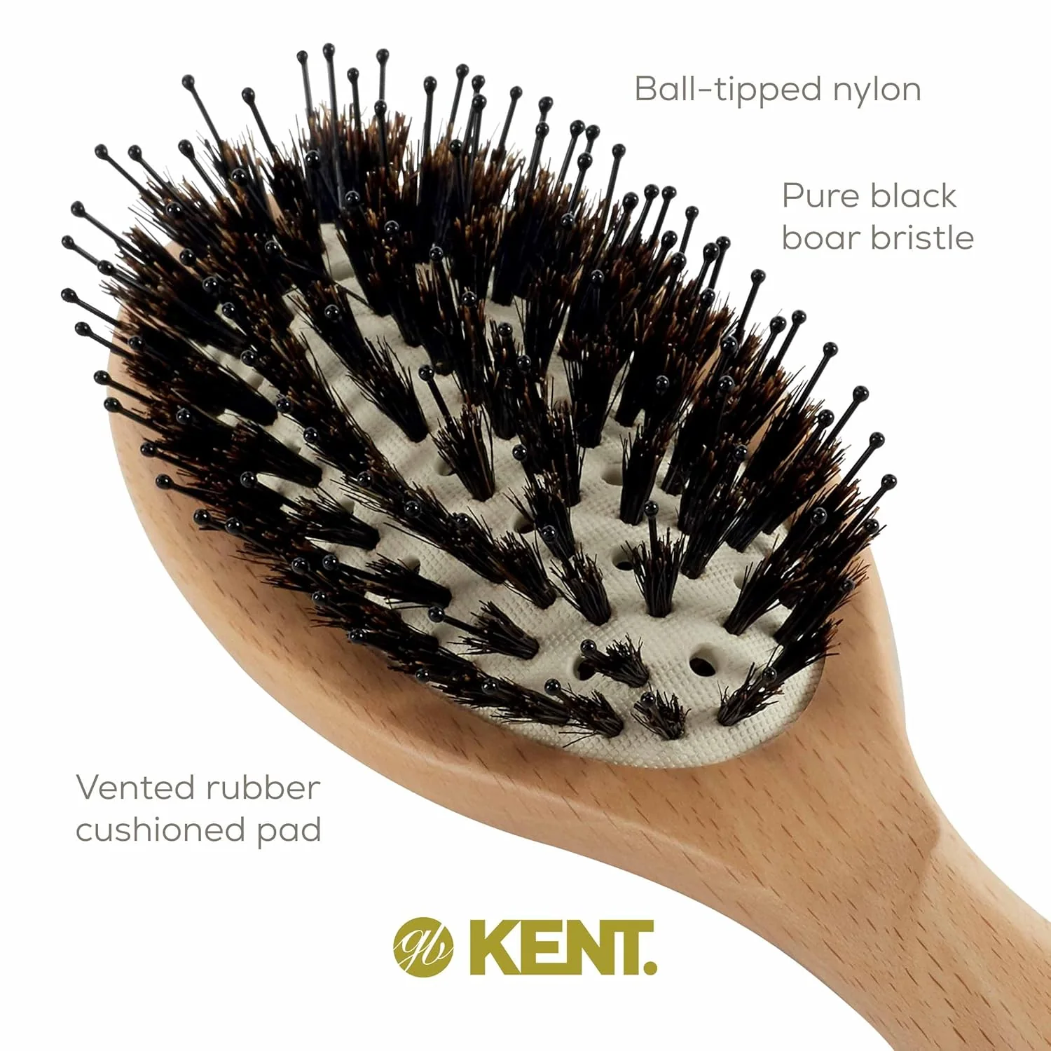 Kent LPF1 Pure Flow Oval Vented Brush - Image 5