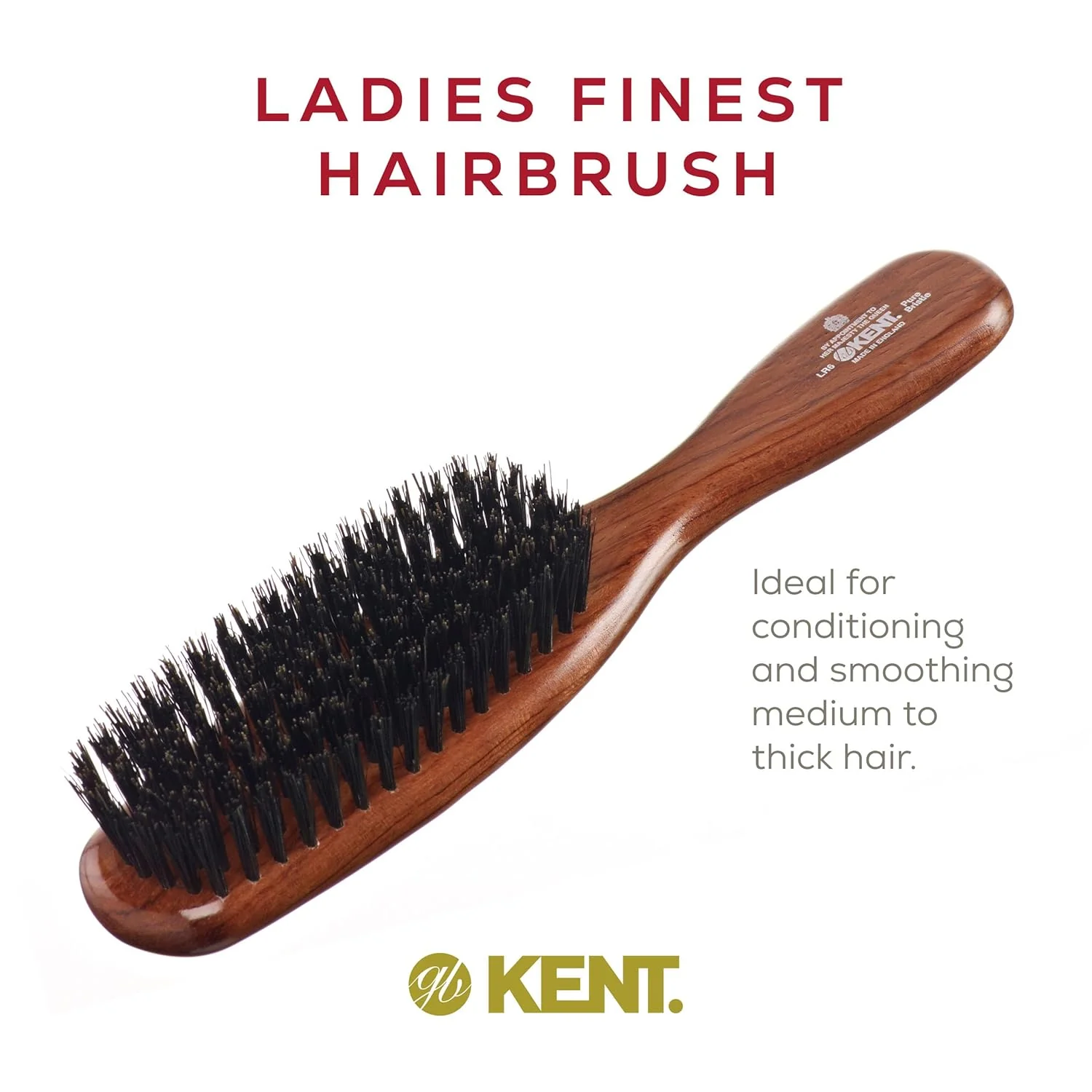 Kent LR6 Natural Bristle Brush - Image 3