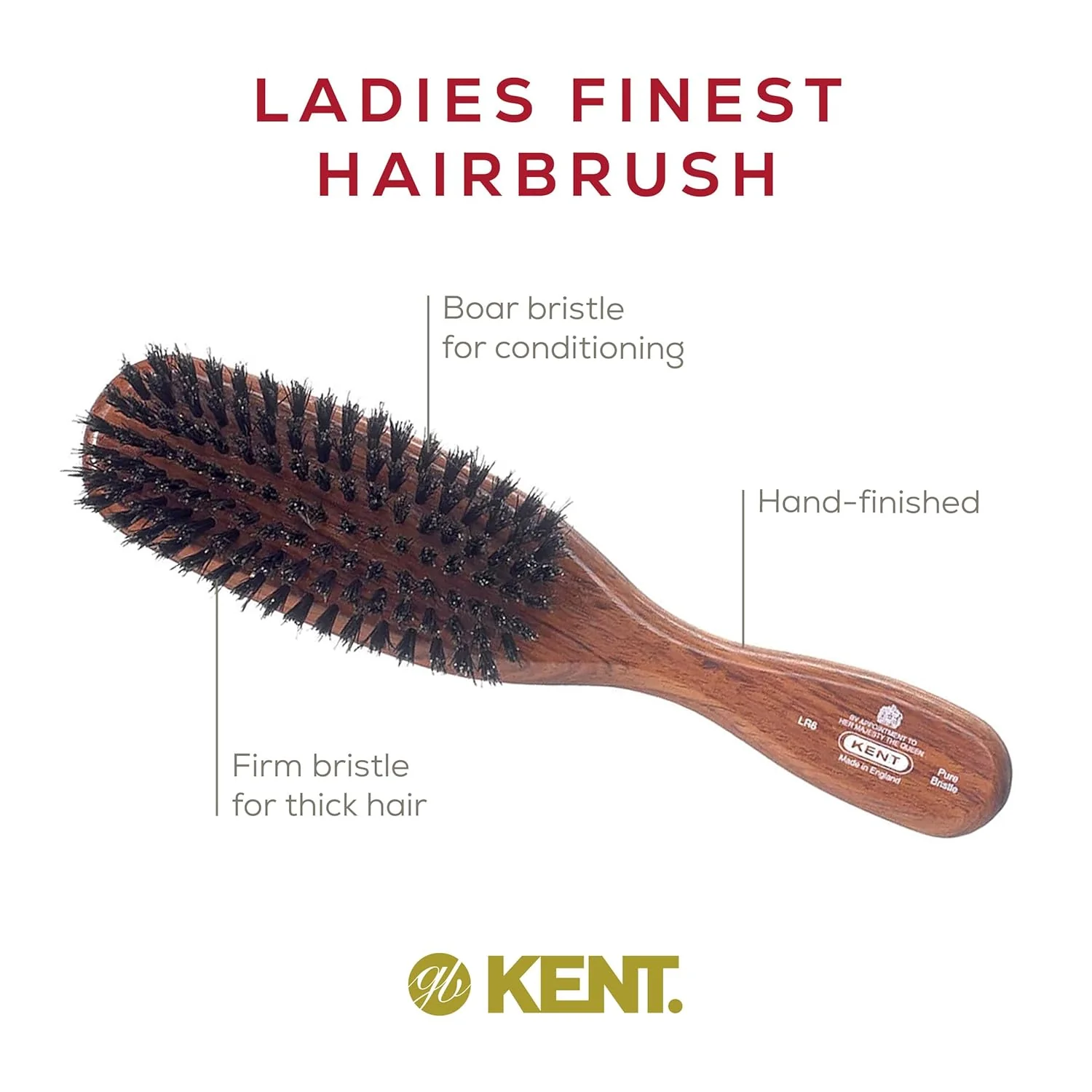 Kent LR6 Natural Bristle Brush - Image 4