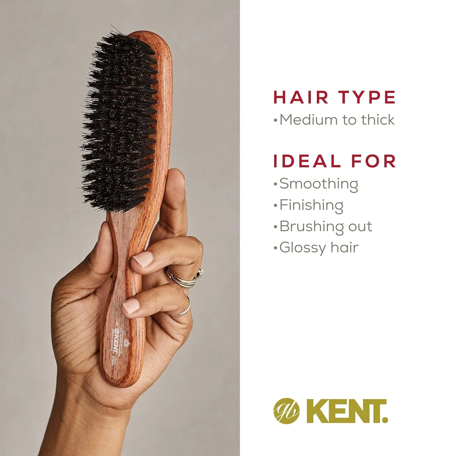 Kent LR6 Natural Bristle Brush - Image 6
