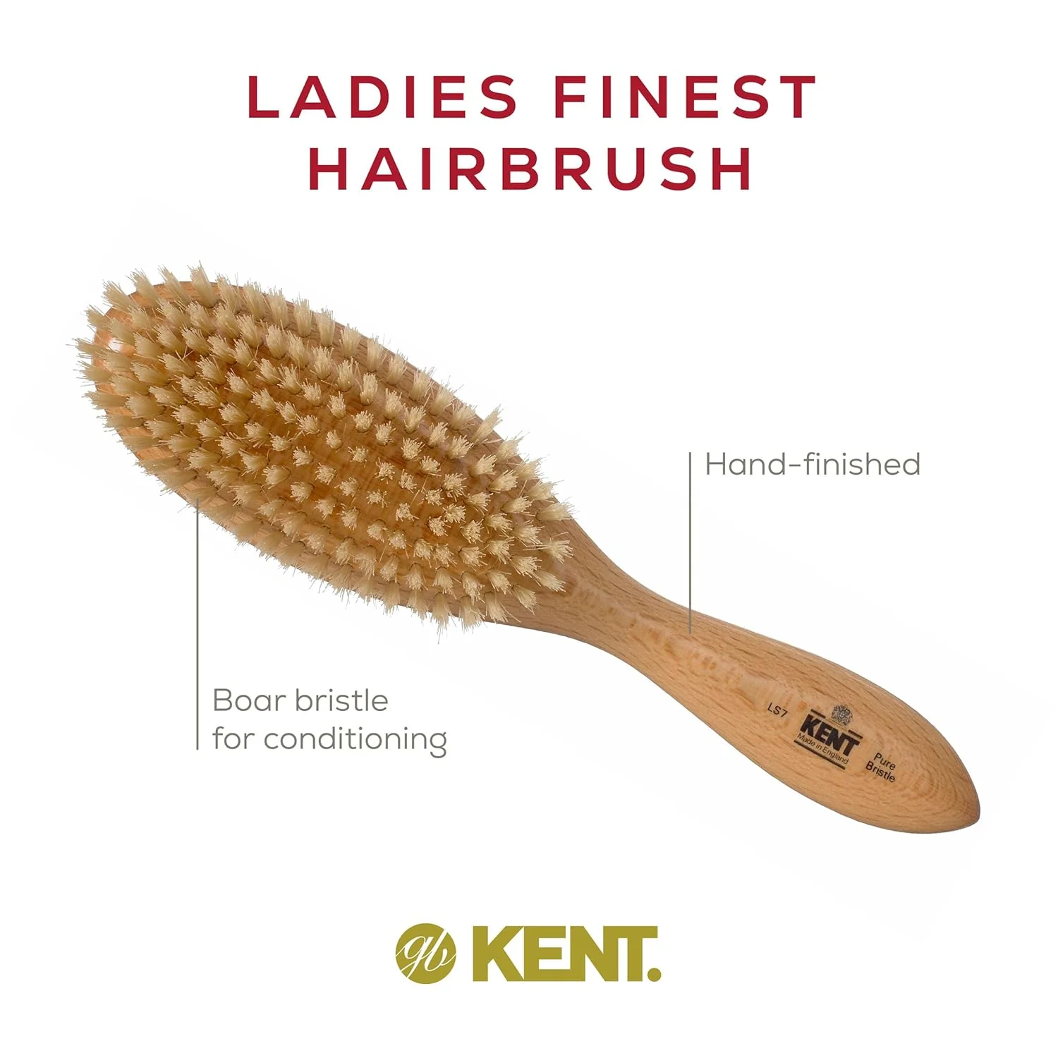Kent LS7 Natural Bristle Brush - Image 4