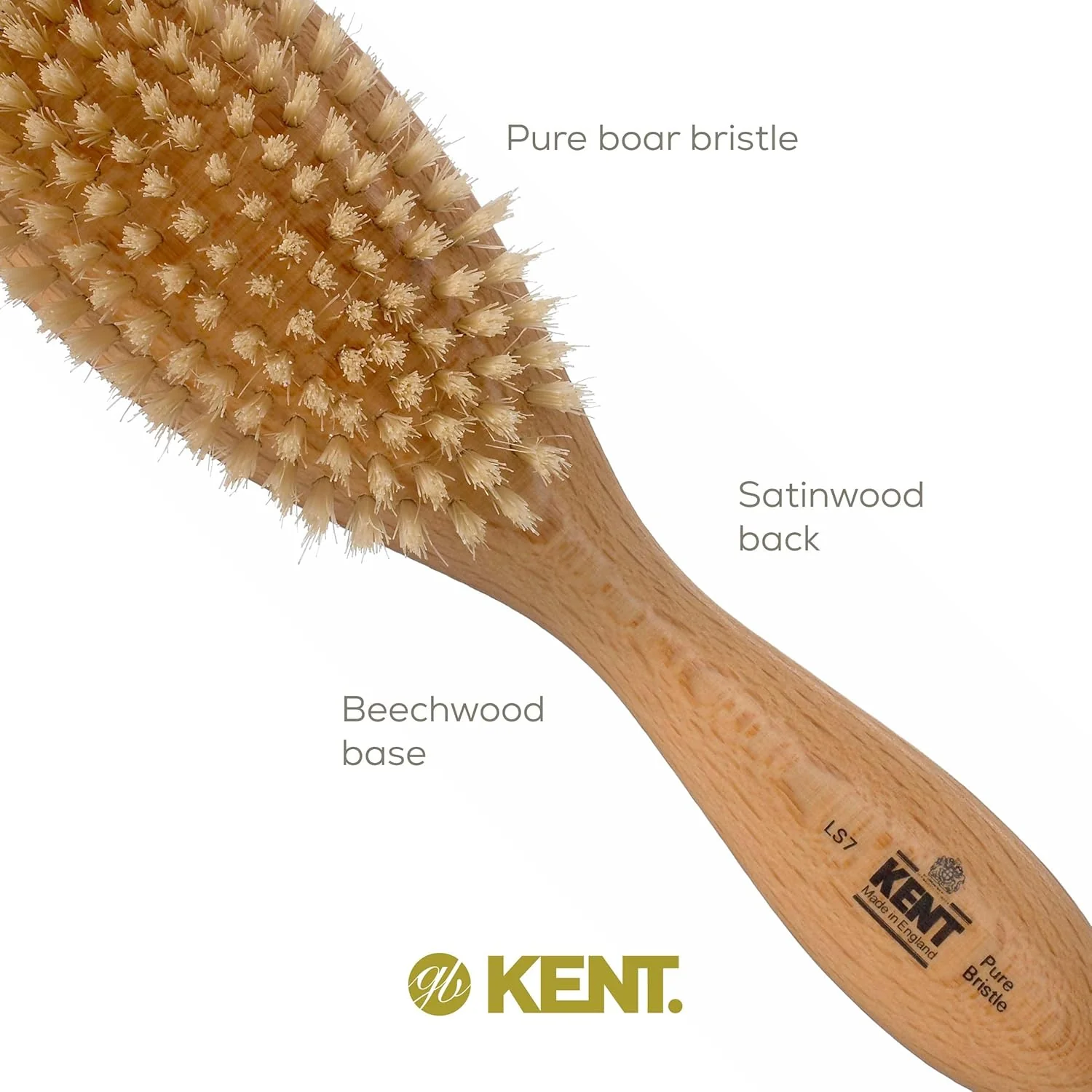 Kent LS7 Natural Bristle Brush - Image 5