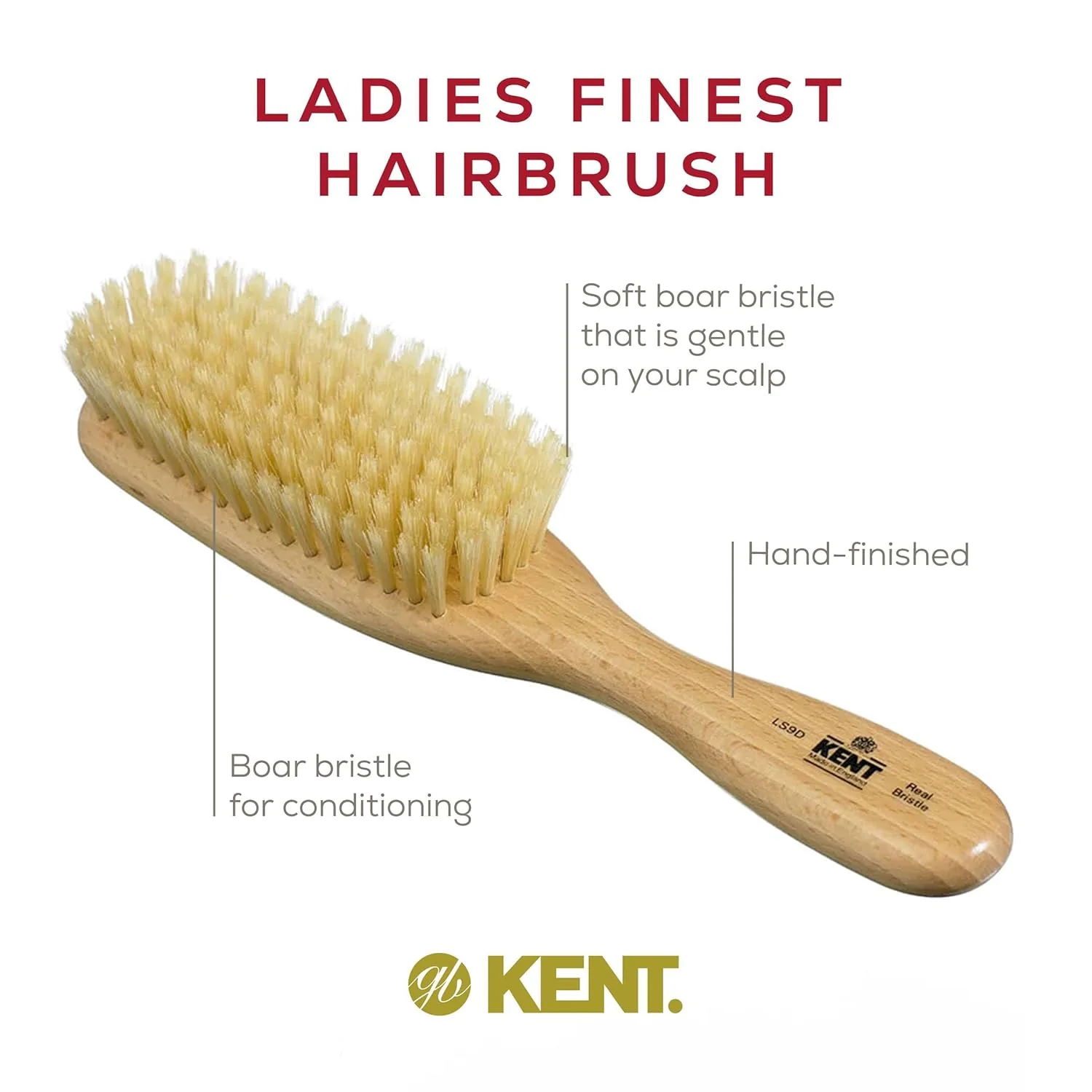 Kent LS9D Narrow Satinwood Brush - Image 4