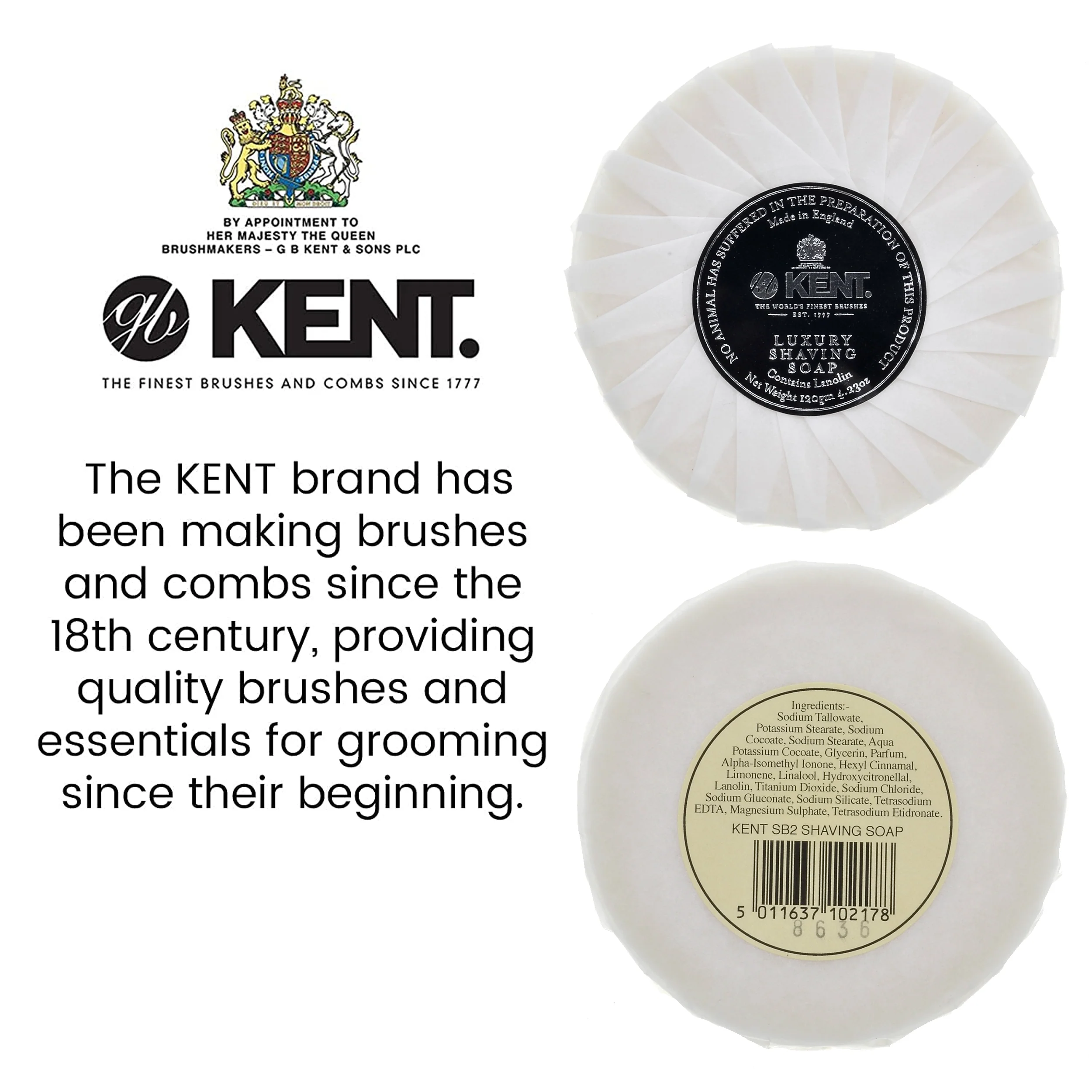 Kent SB2 Luxury Shaving Soap Refill - Image 2