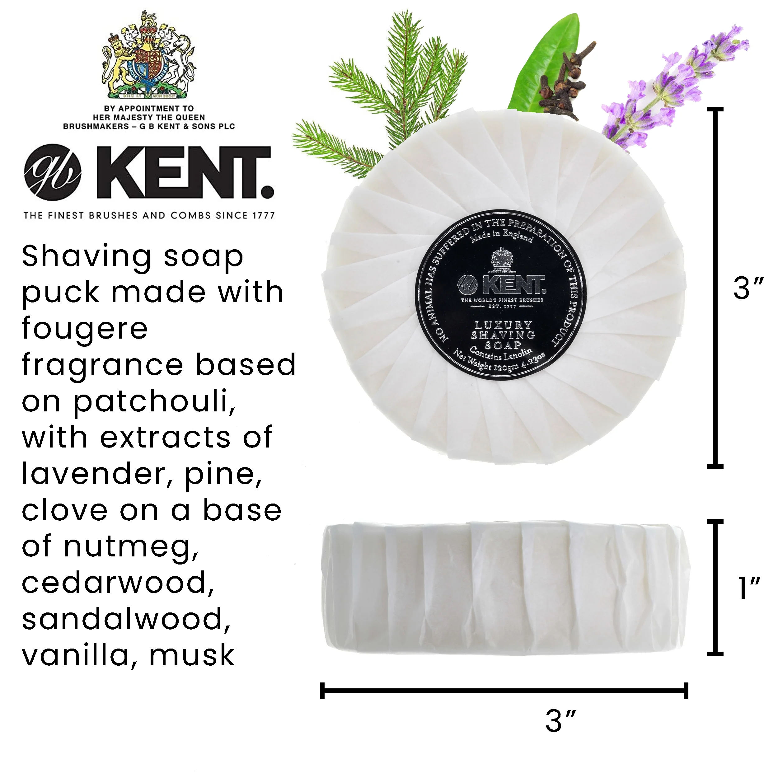 Kent SB2 Luxury Shaving Soap Refill - Image 6
