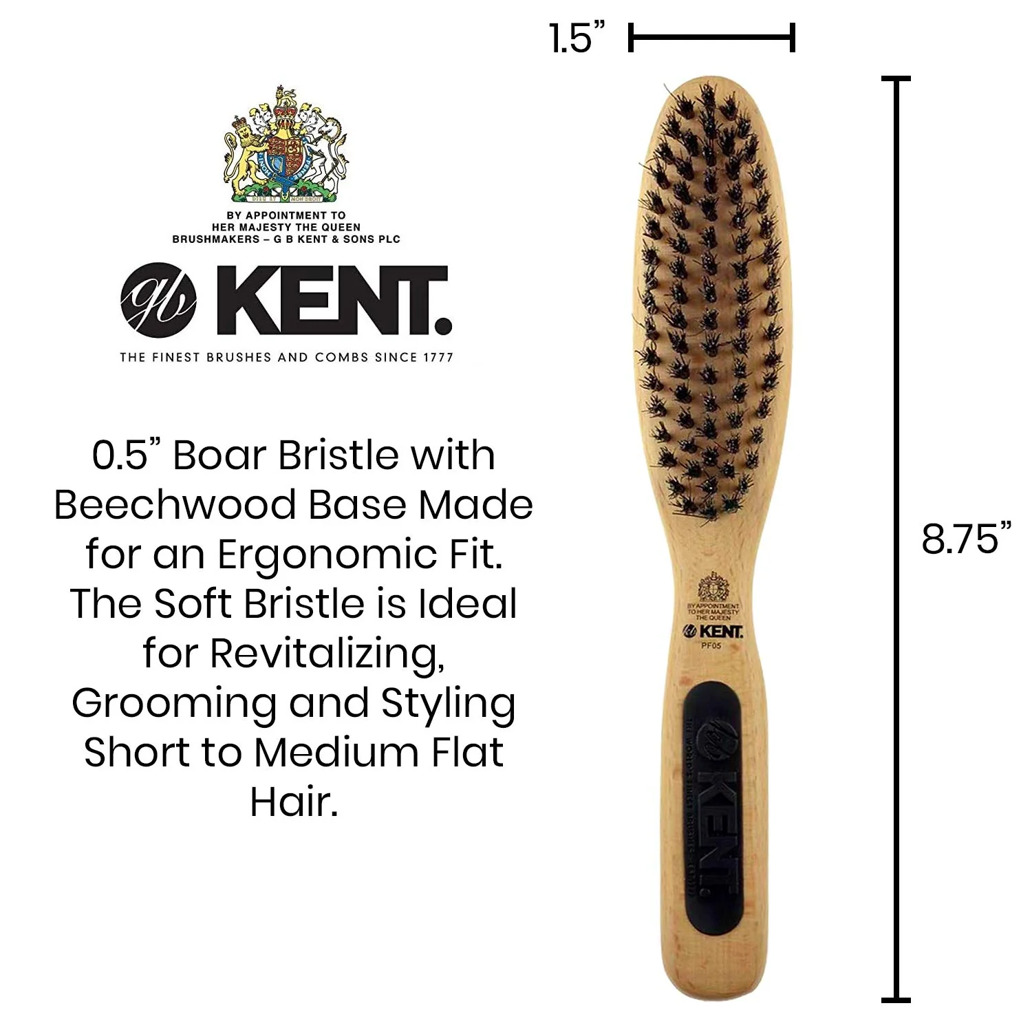 Kent NS05 Natural Shine Narrow Brush - Image 2