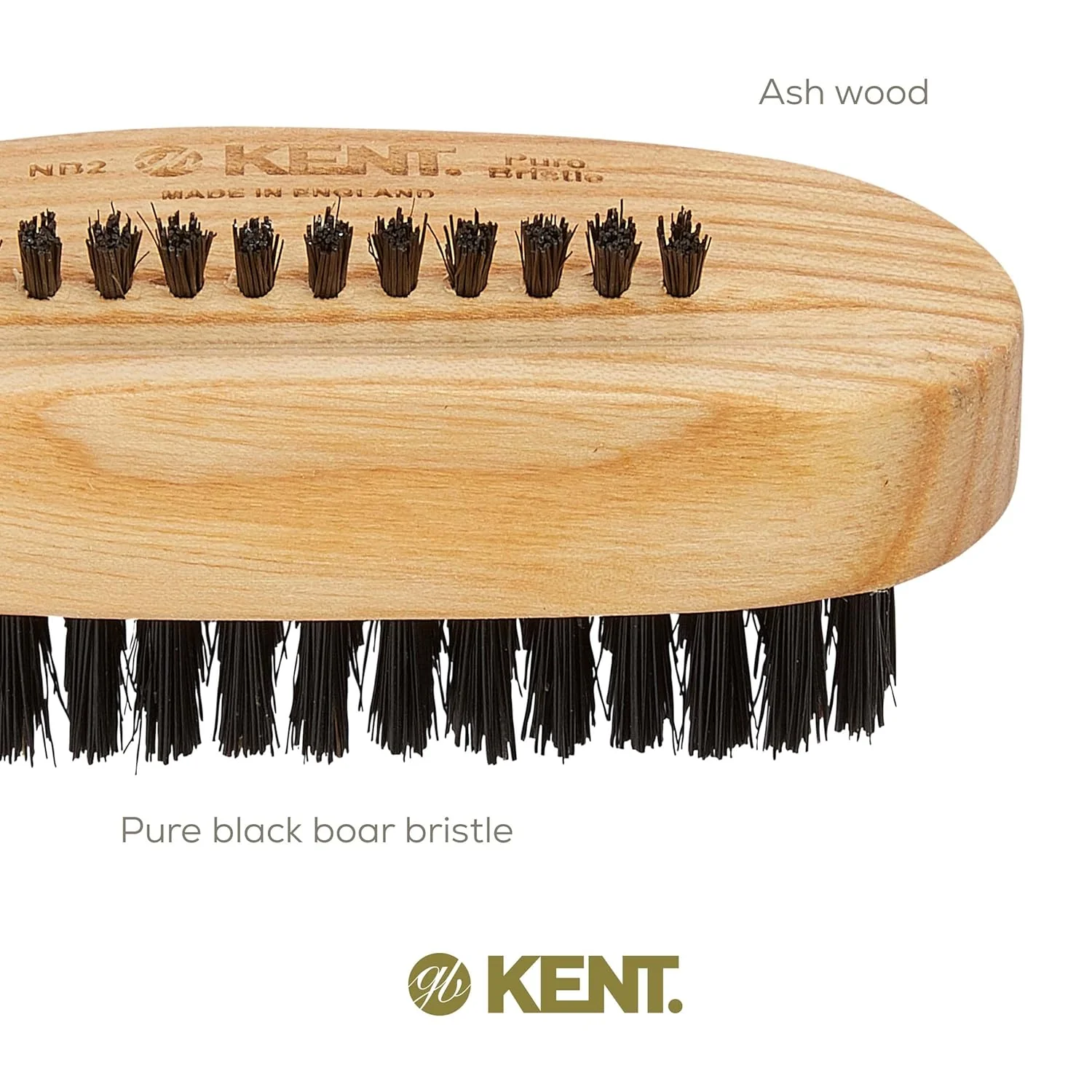 Kent NB2 Beechwood Nail Brush - Image 5