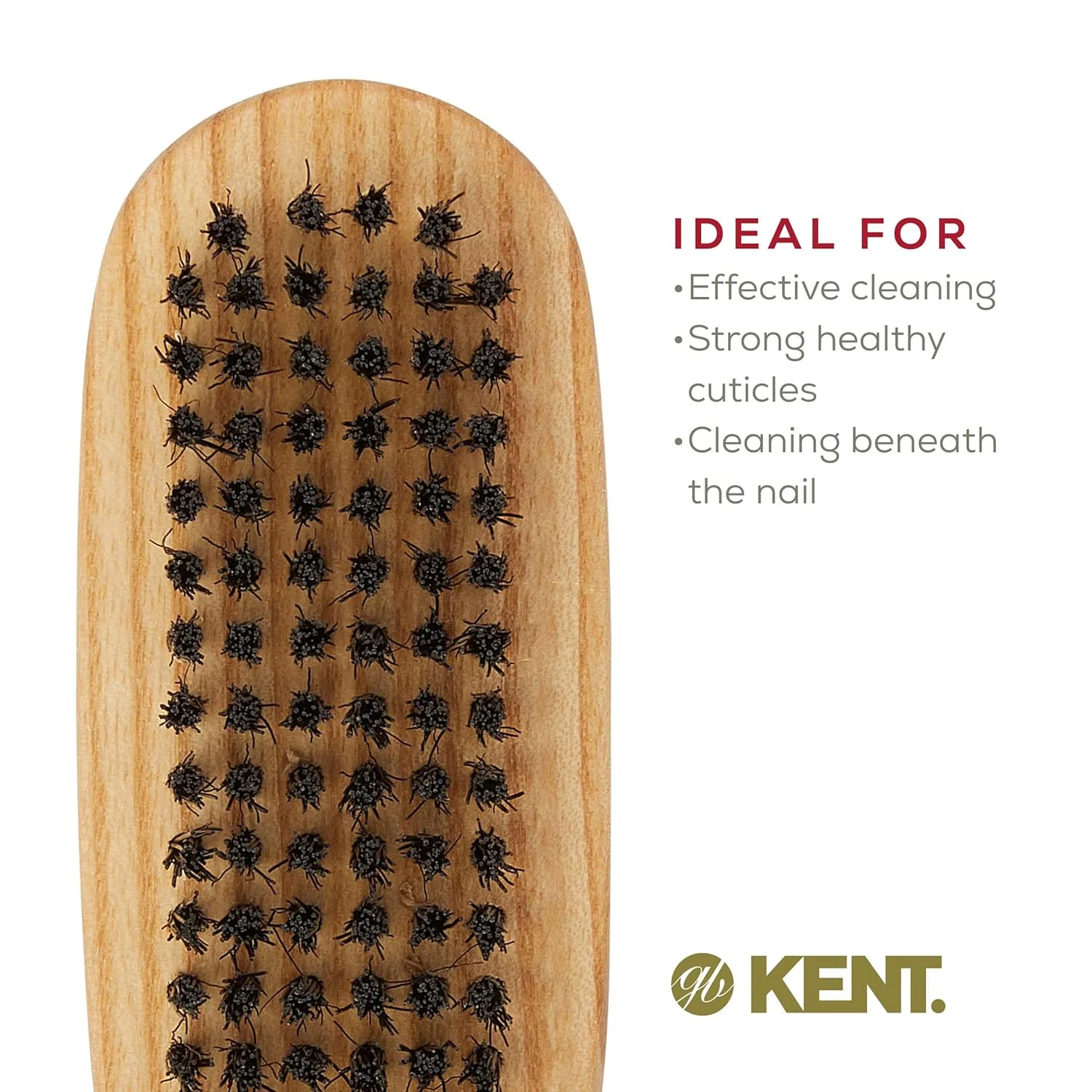 Kent NB2 Beechwood Nail Brush - Image 6