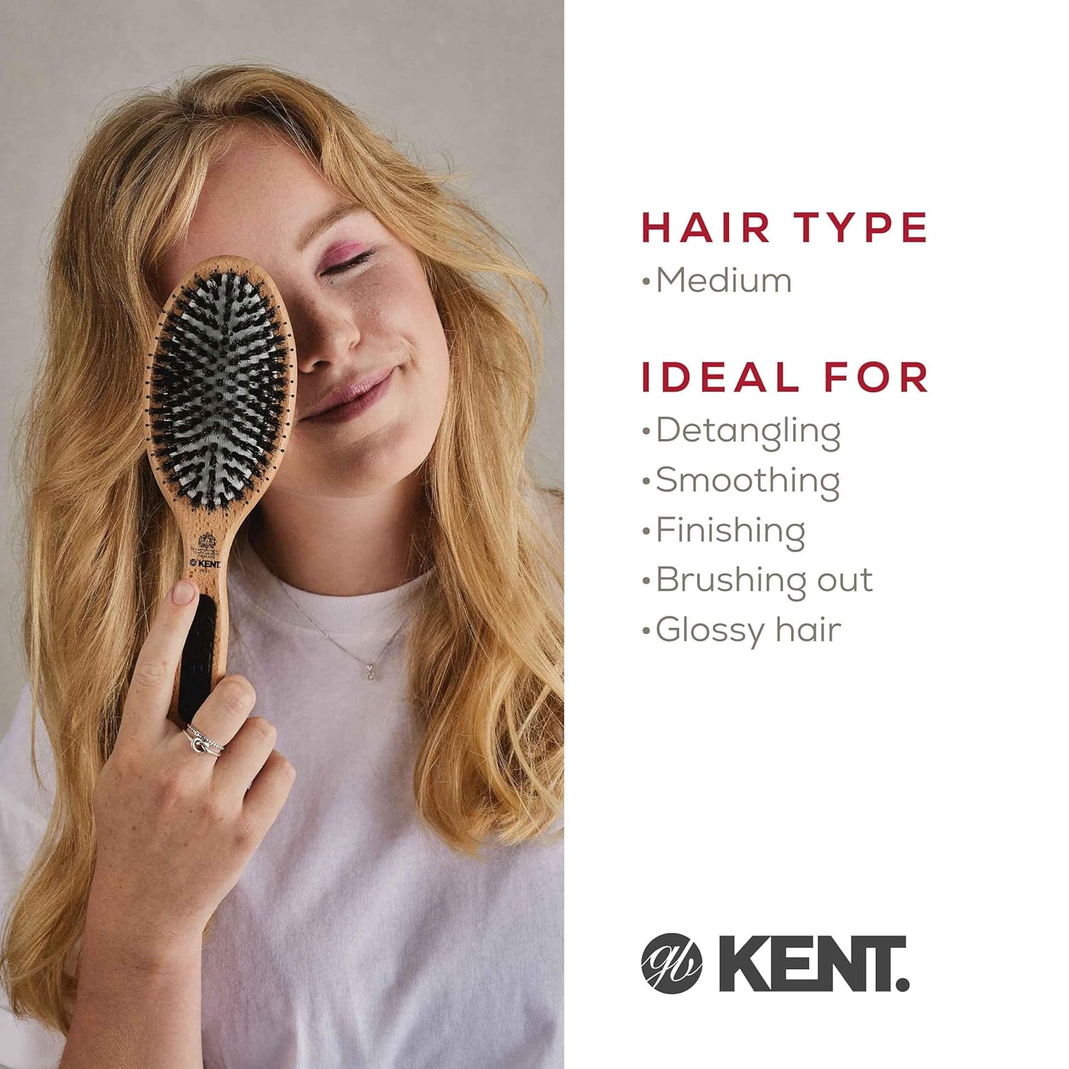 Kent NS01/PF01 Pure Bristle Cushion Brush - Image 6