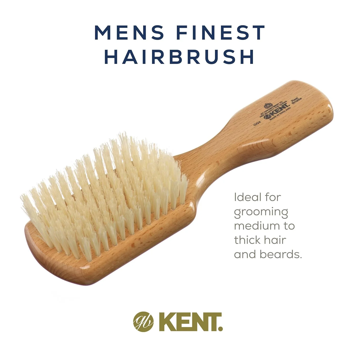 Kent OG4 Oval Boar Bristle Brush - Image 3