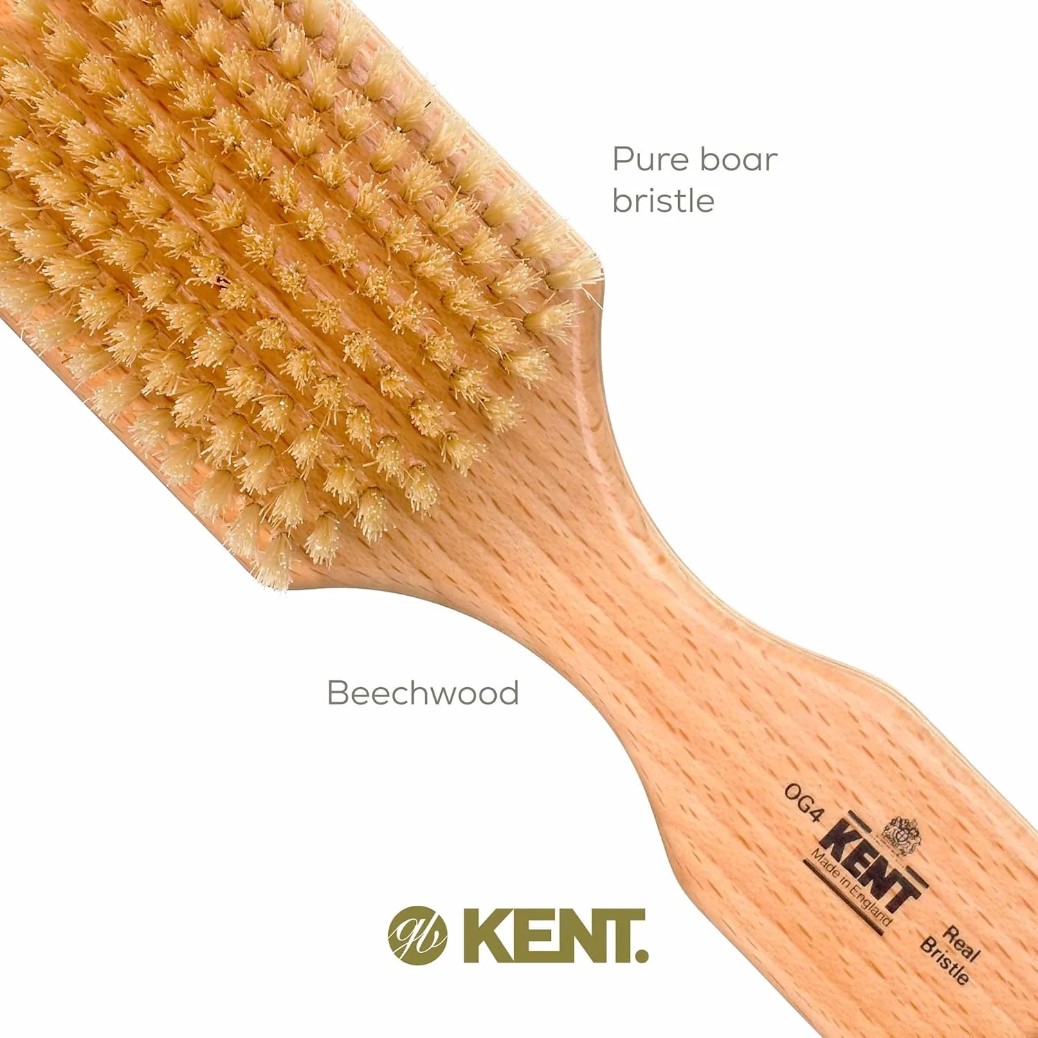 Kent OG4 Oval Boar Bristle Brush - Image 5