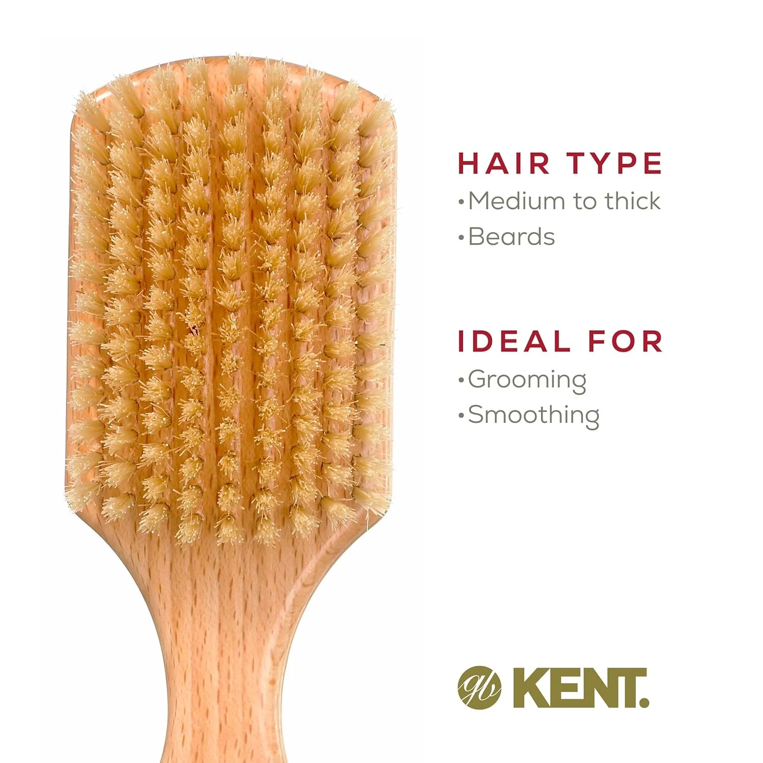 Kent OG4 Oval Boar Bristle Brush - Image 6