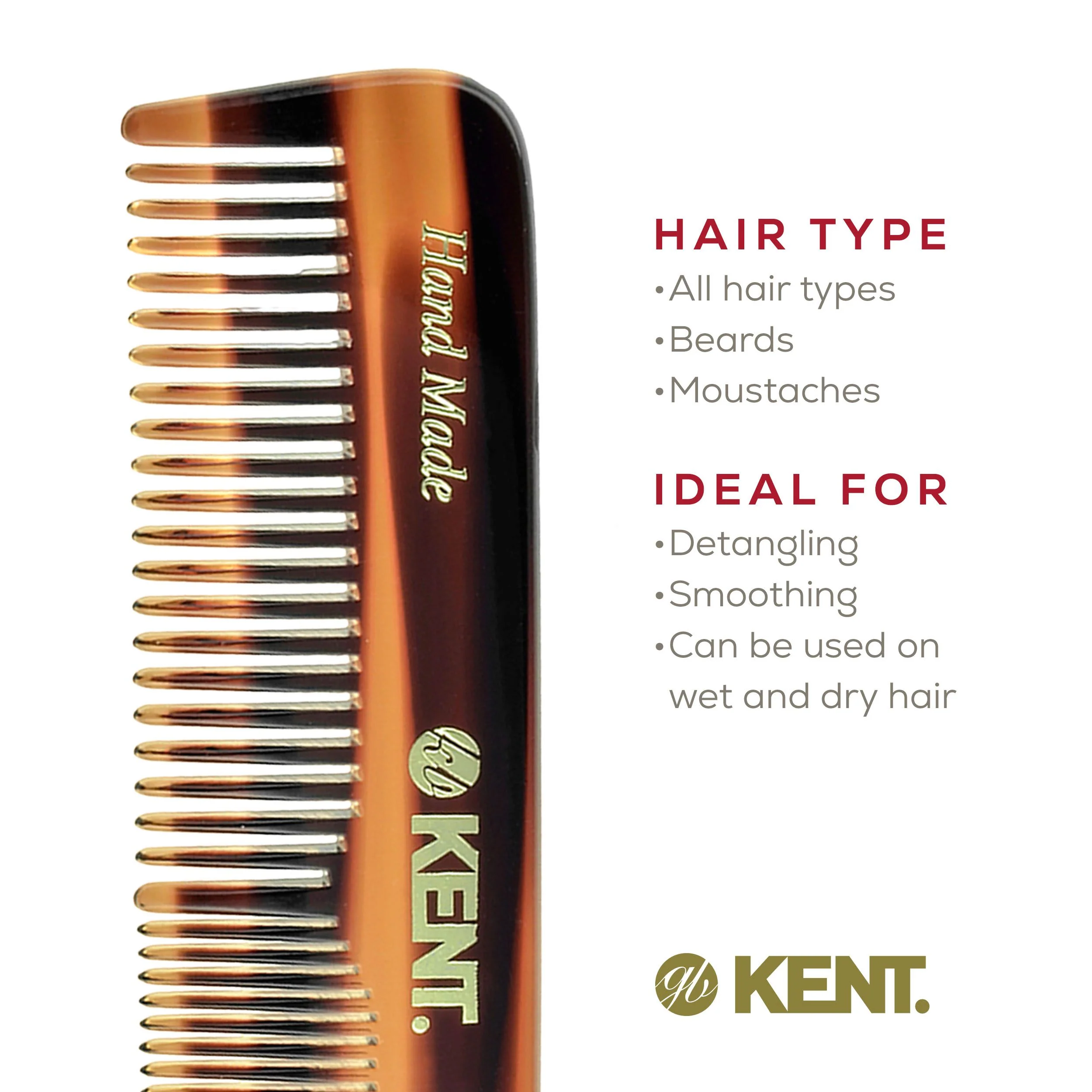 Kent OT Mixed Tooth Pocket Comb - Image 12