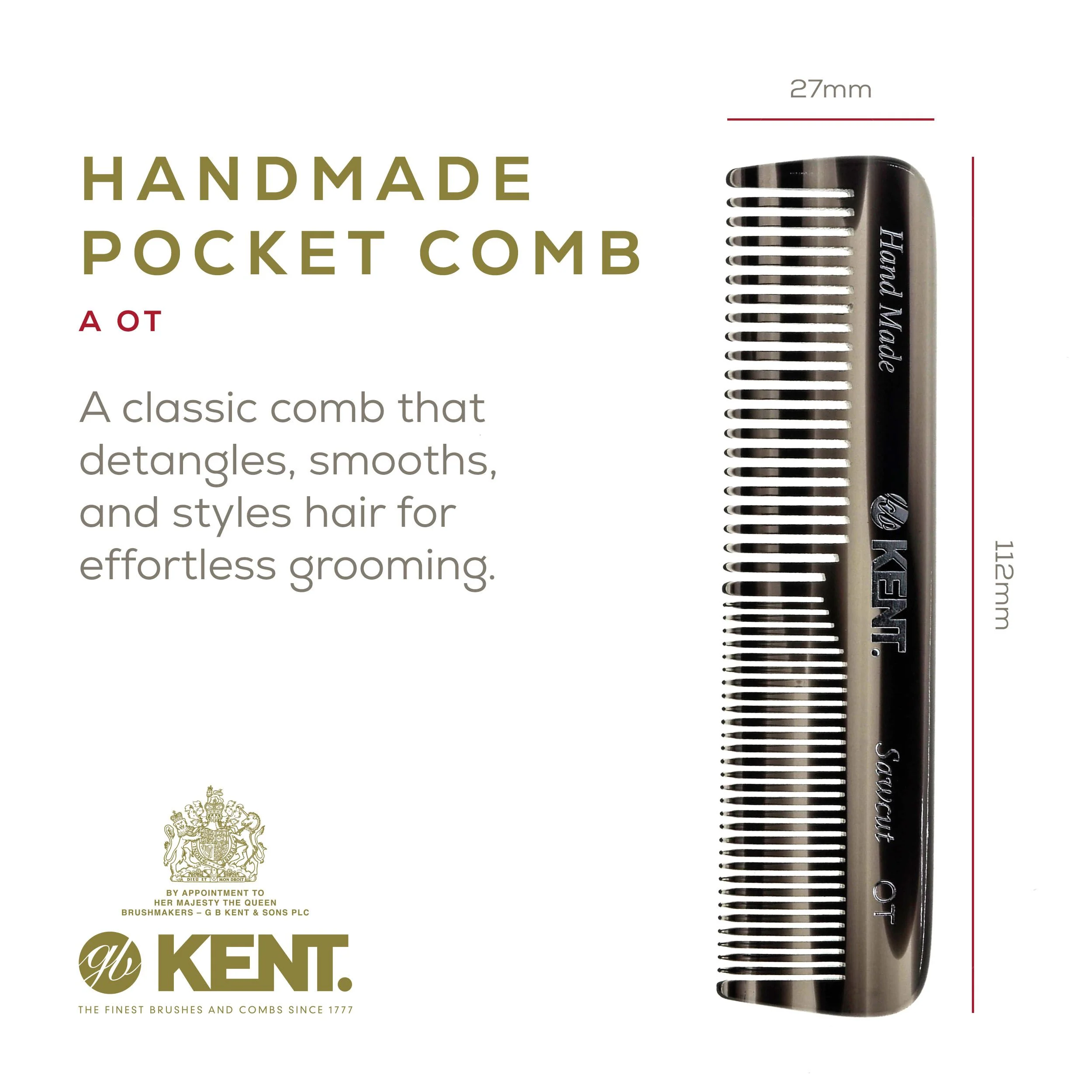 Kent OT Mixed Tooth Pocket Comb - Image 14
