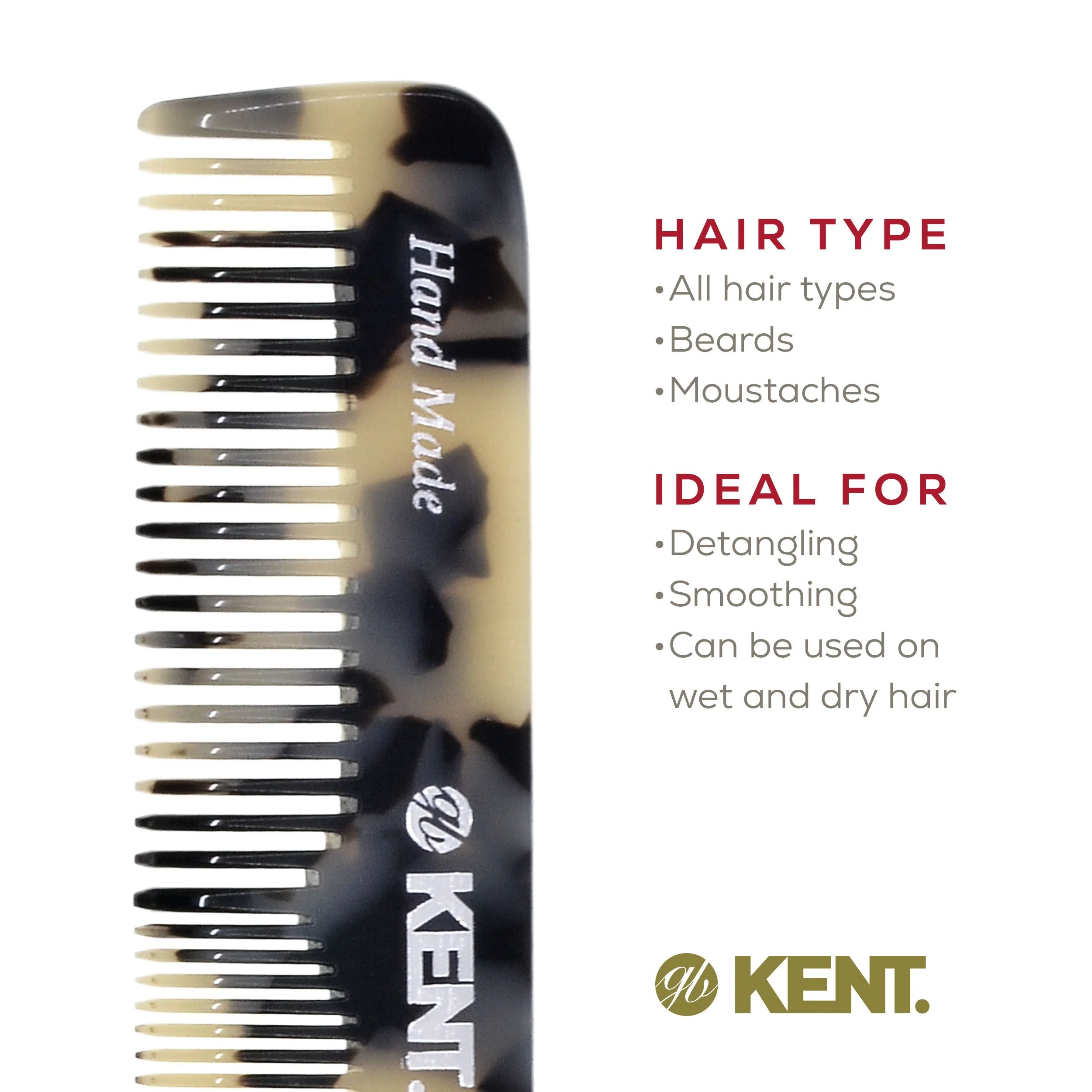 Kent OT Mixed Tooth Pocket Comb - Image 24