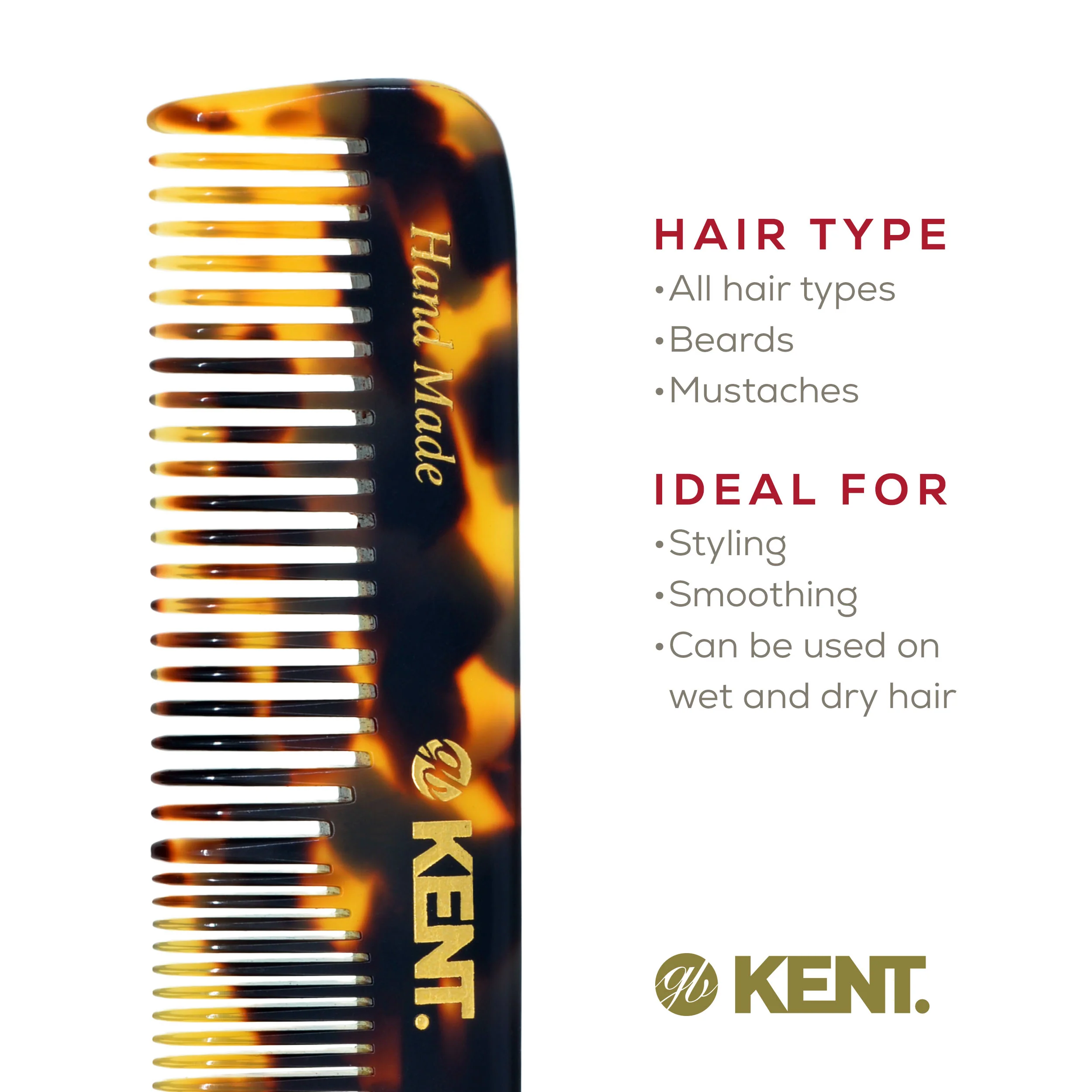 Kent OT Mixed Tooth Pocket Comb - Image 6