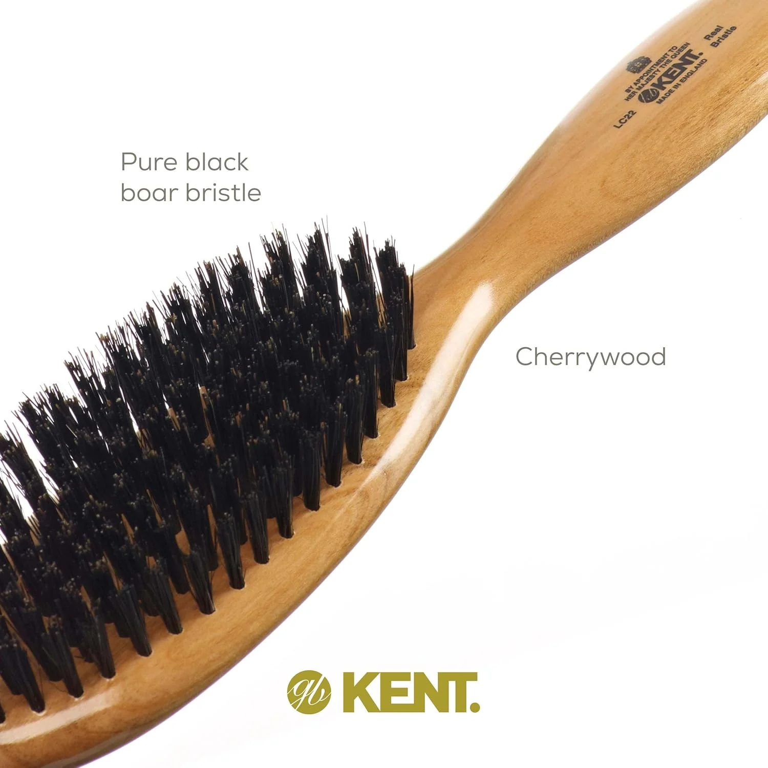 Kent LC22 Oval Cherrywood Ladies Brush - Image 5