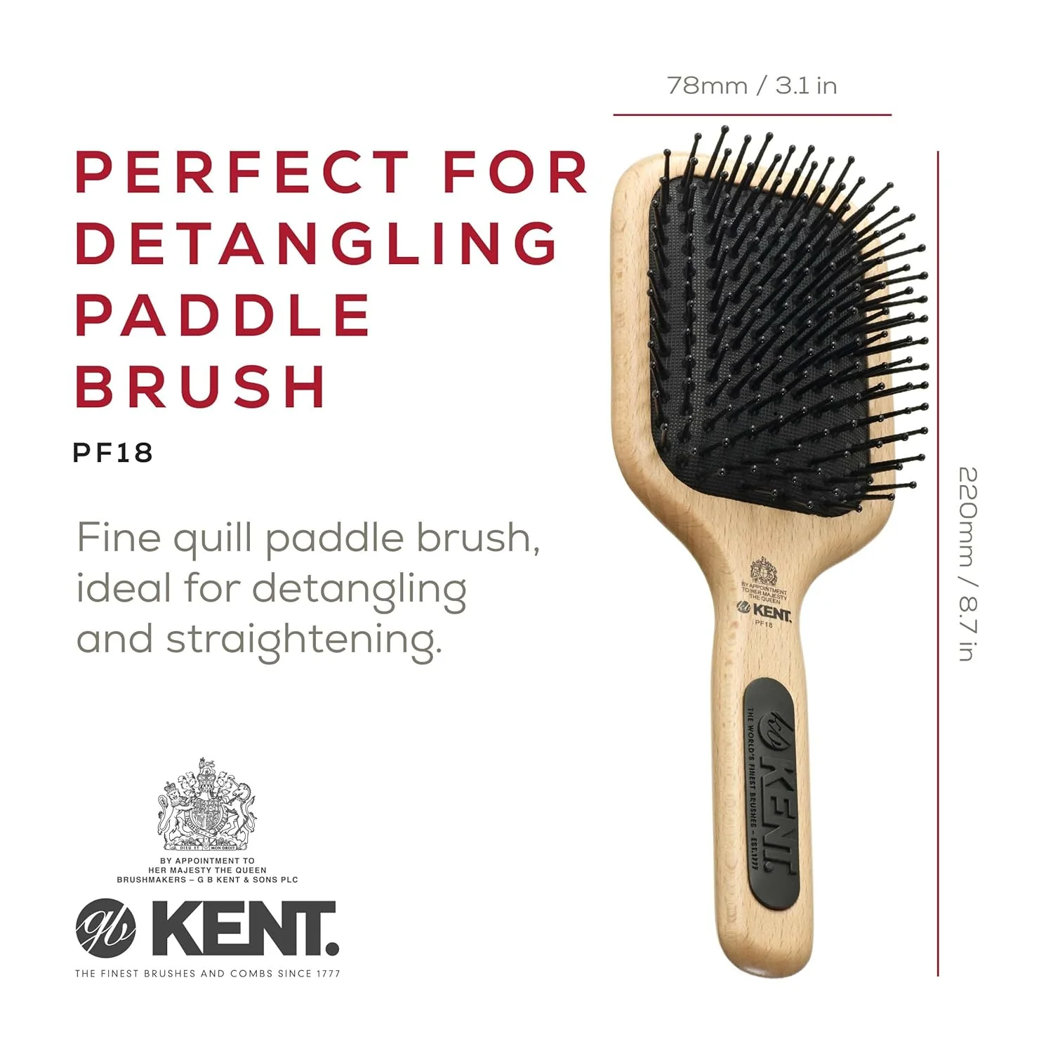 Kent PF18 Paddle Brush - Image 2