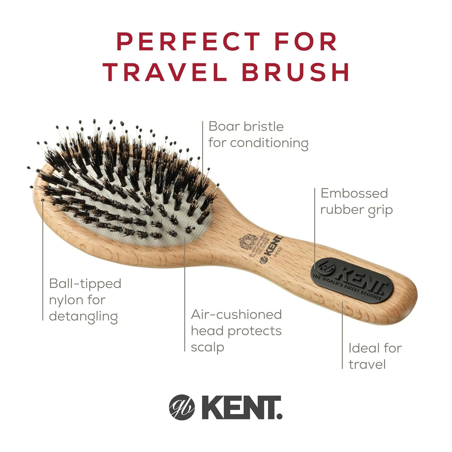 Kent PF02 Small Porcupine Brush - Image 4