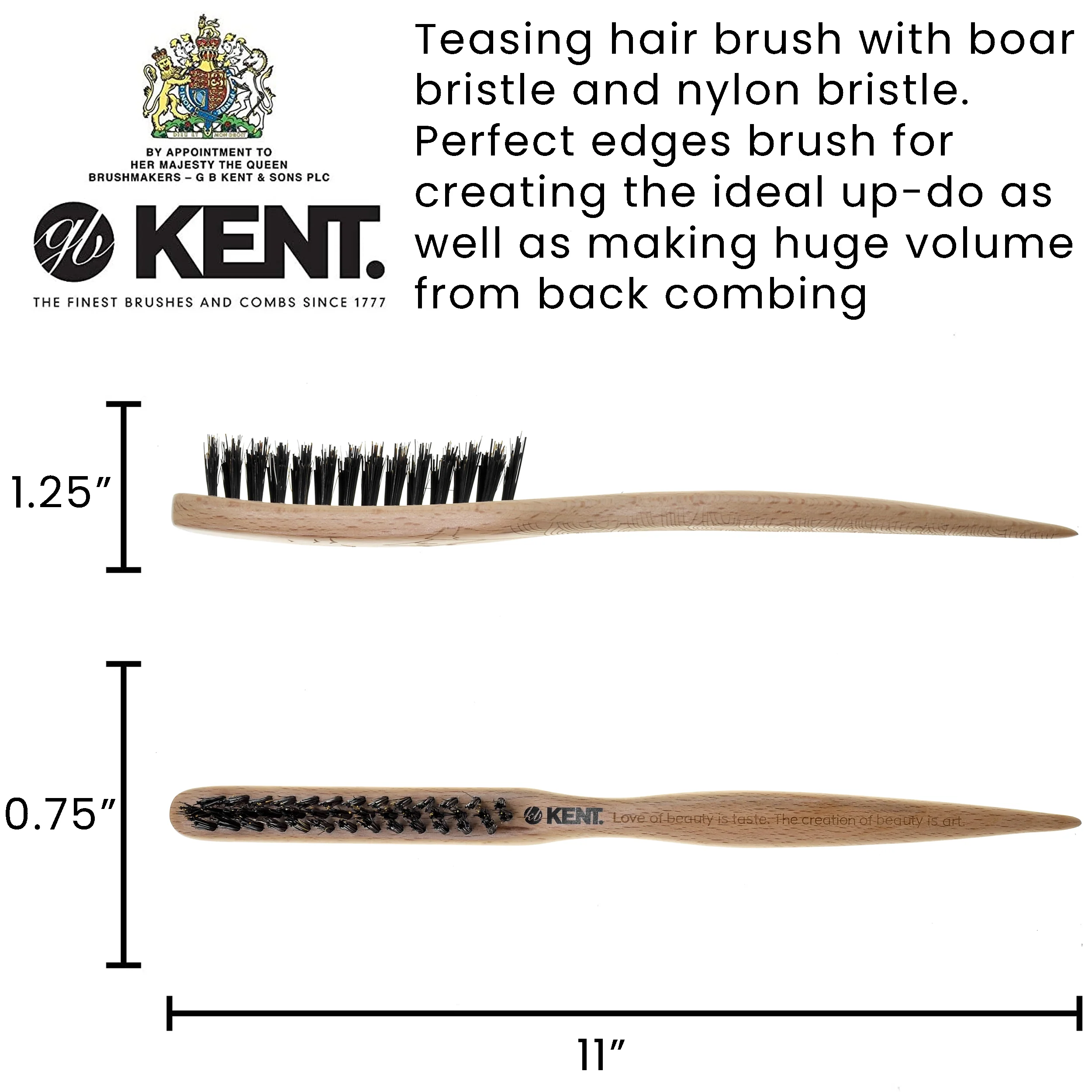 Kent PF15 Back Combing Mountains Brush - Image 6