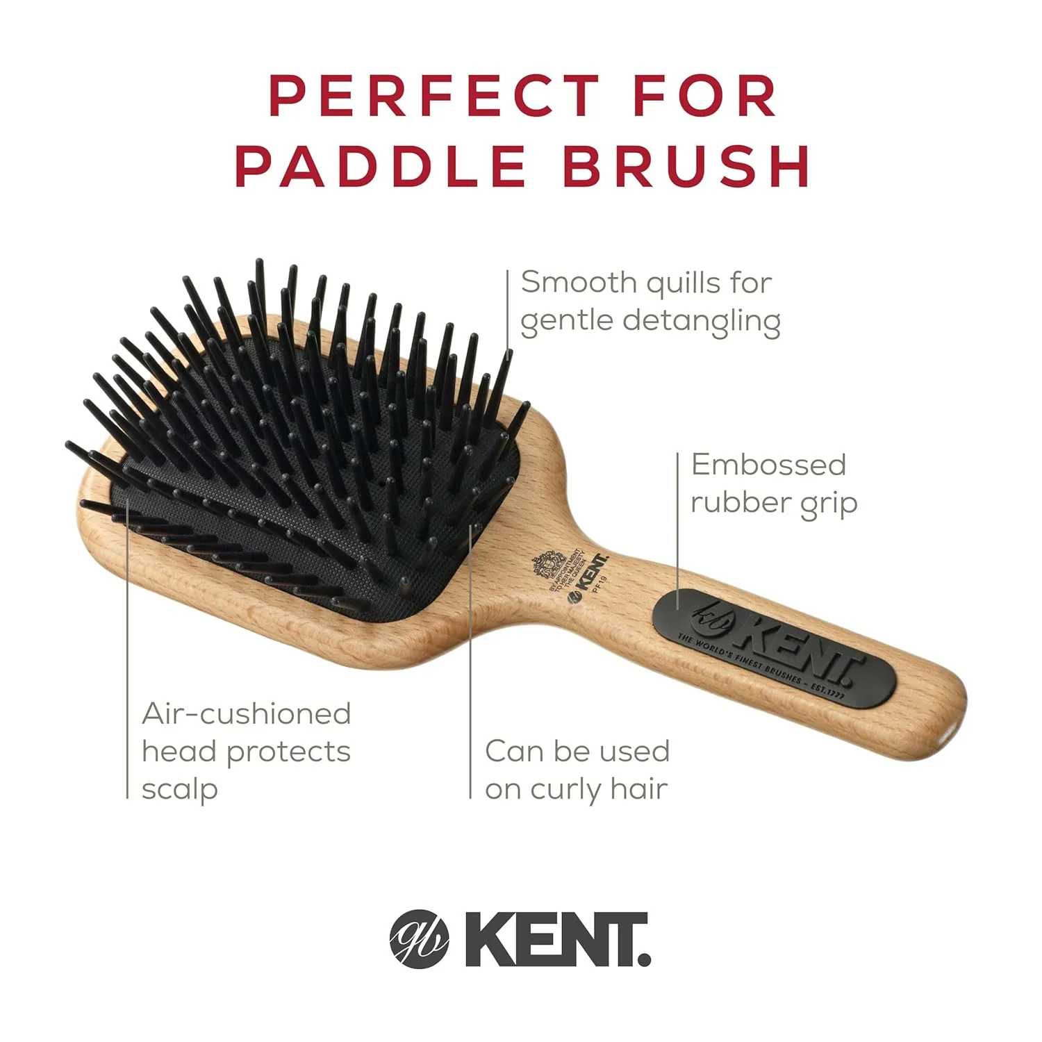 Kent PF19 Cushion Detangling Brush - Image 4