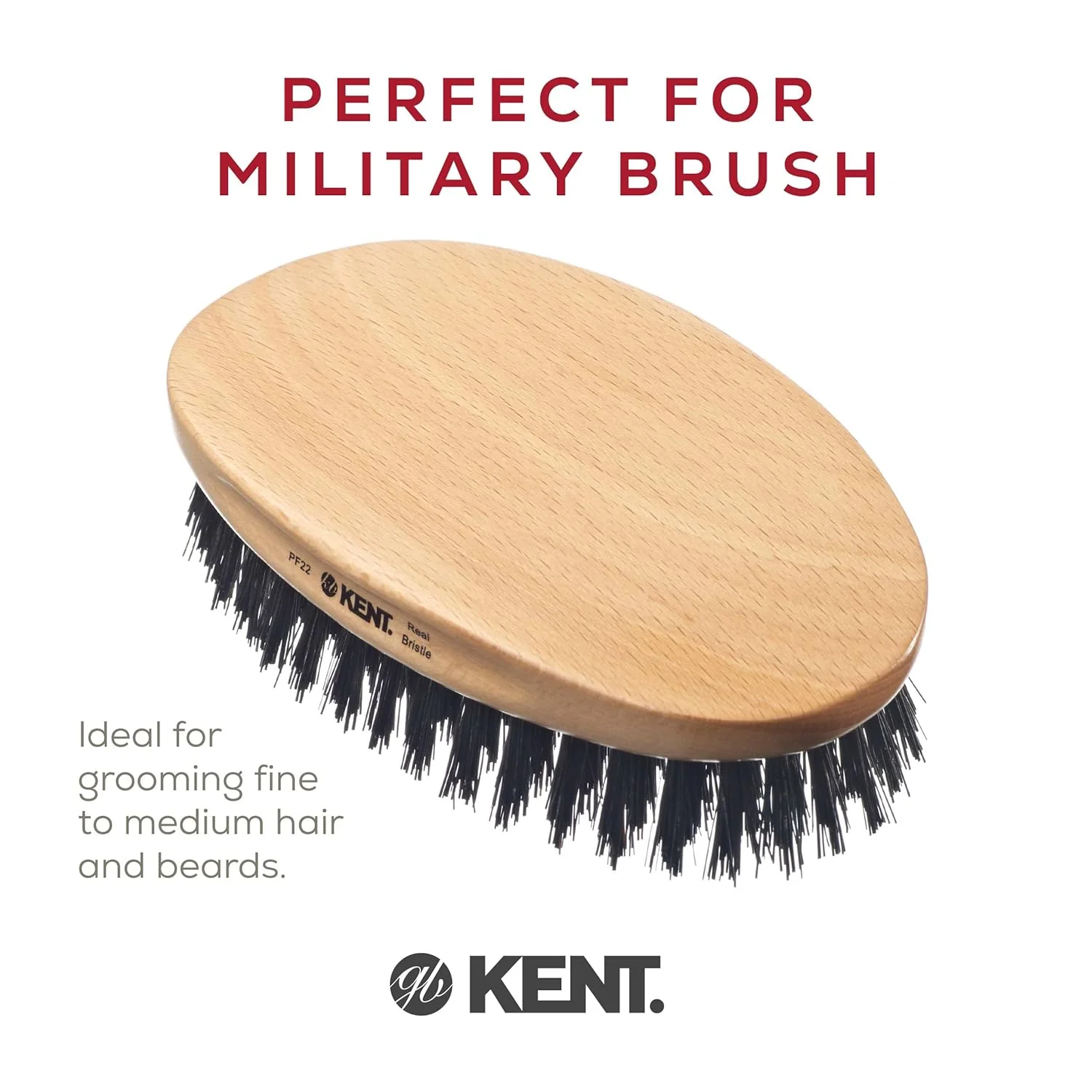 Kent PF22 Mens Military Oval Brush - Image 3