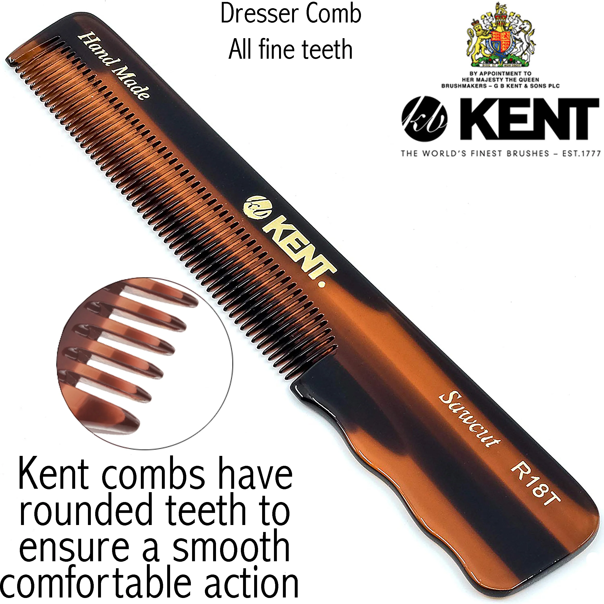 Kent R18T Fine Tooth Pocket Comb - Image 5