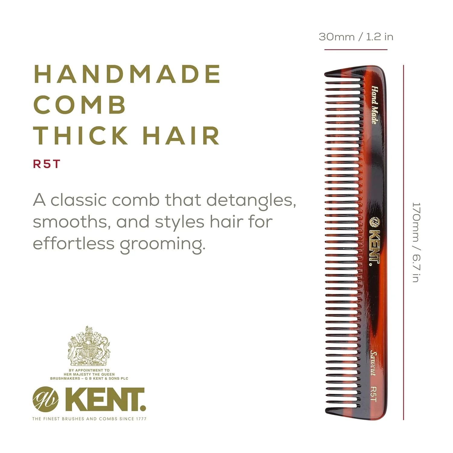 Kent R5T Wide Tooth Dressing Comb - Image 8