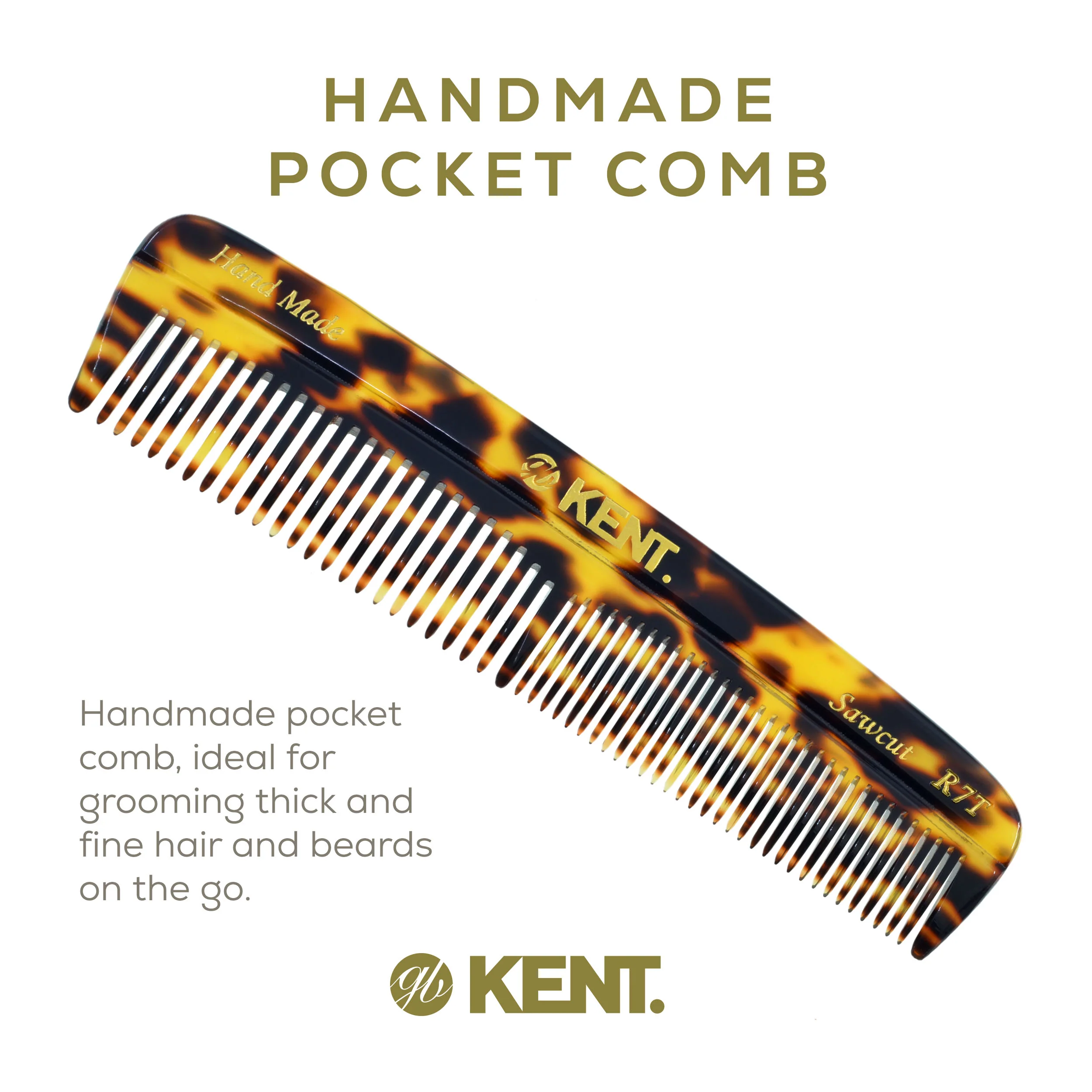 Kent R7T Mixed Tooth Pocket Comb - Image 10