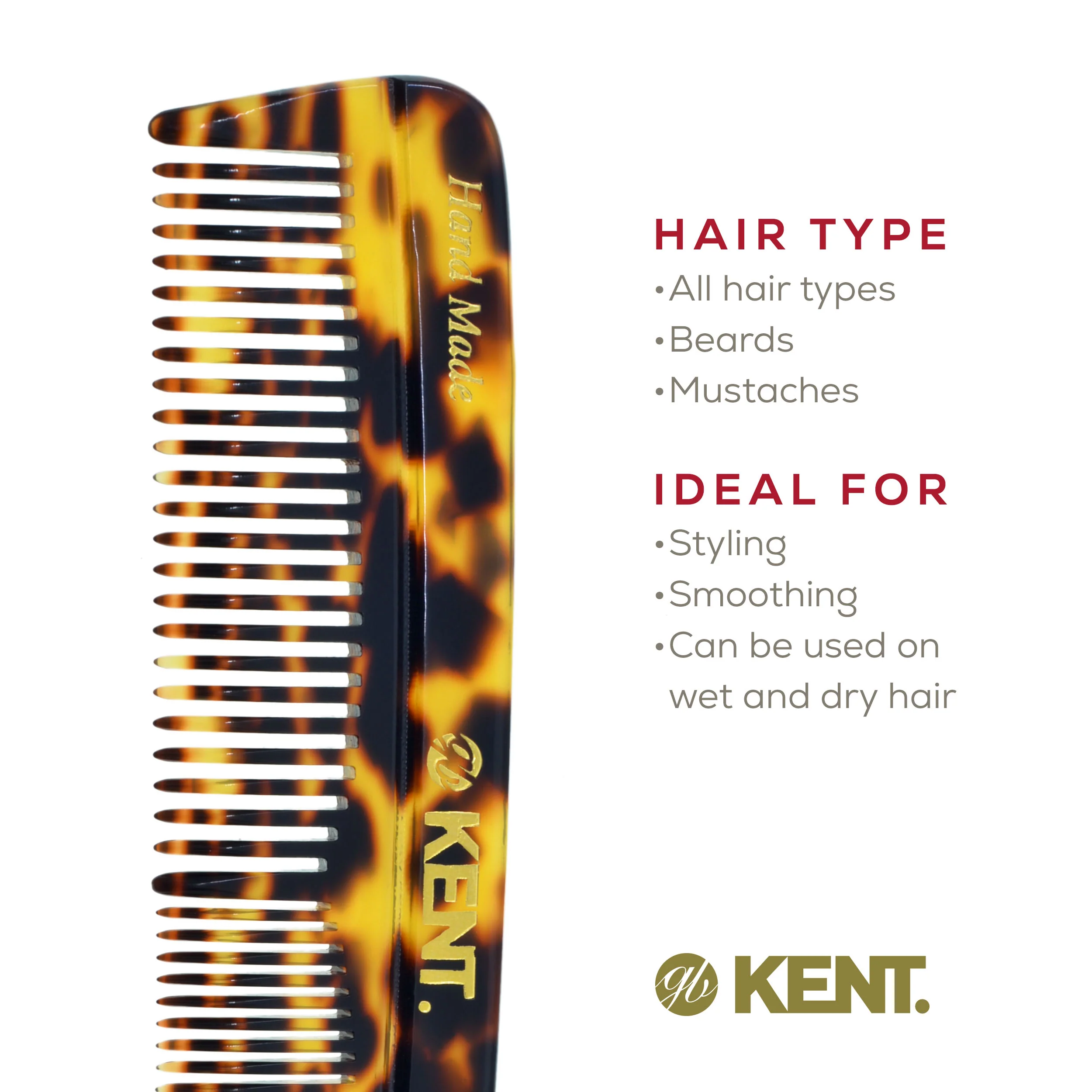 Kent R7T Mixed Tooth Pocket Comb - Image 11