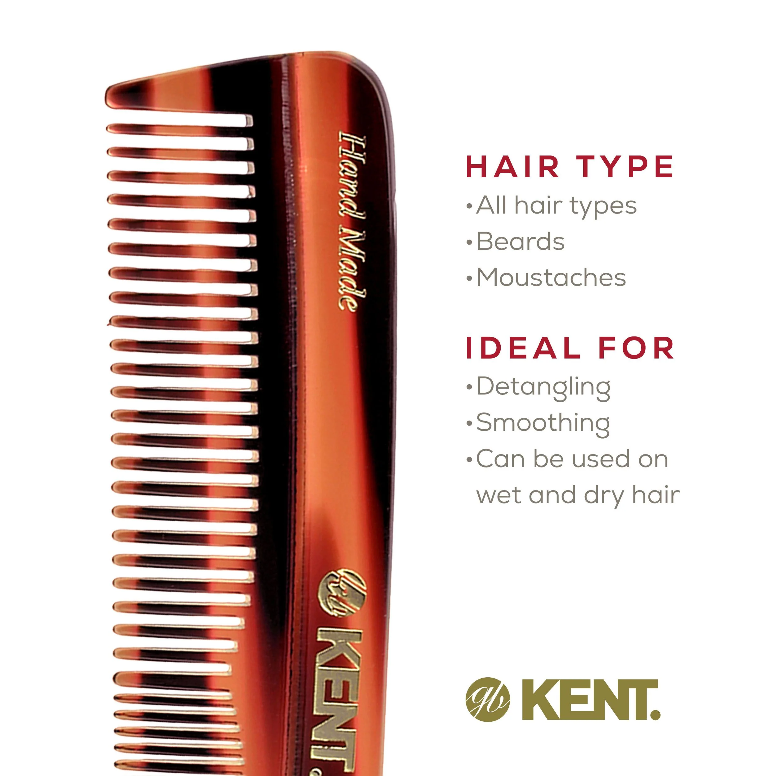 Kent R7T Mixed Tooth Pocket Comb - Image 17