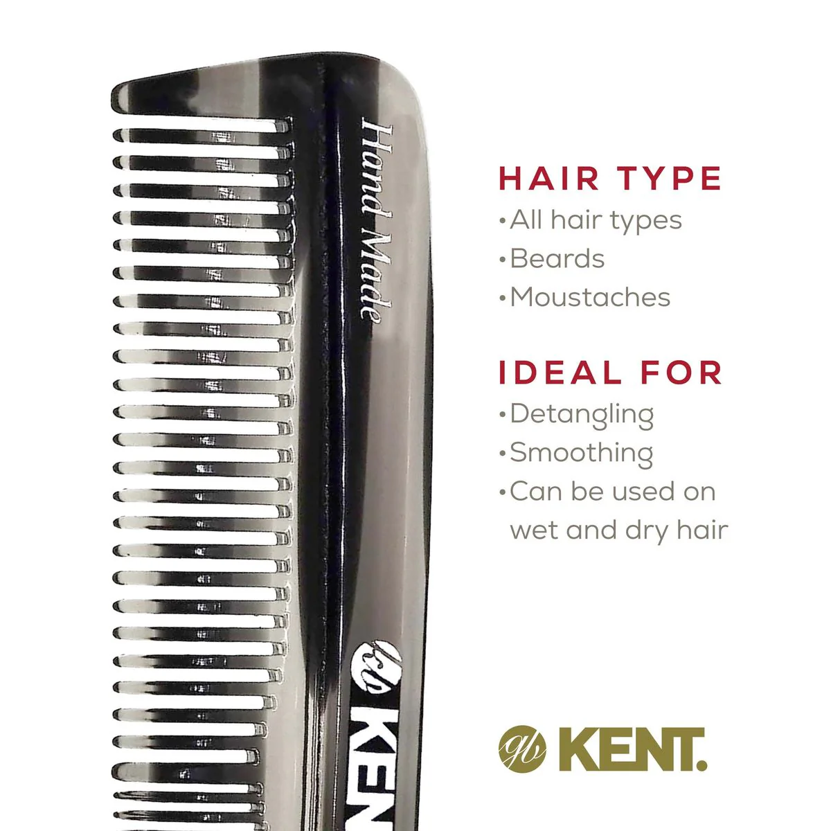 Kent R7T Mixed Tooth Pocket Comb - Image 23