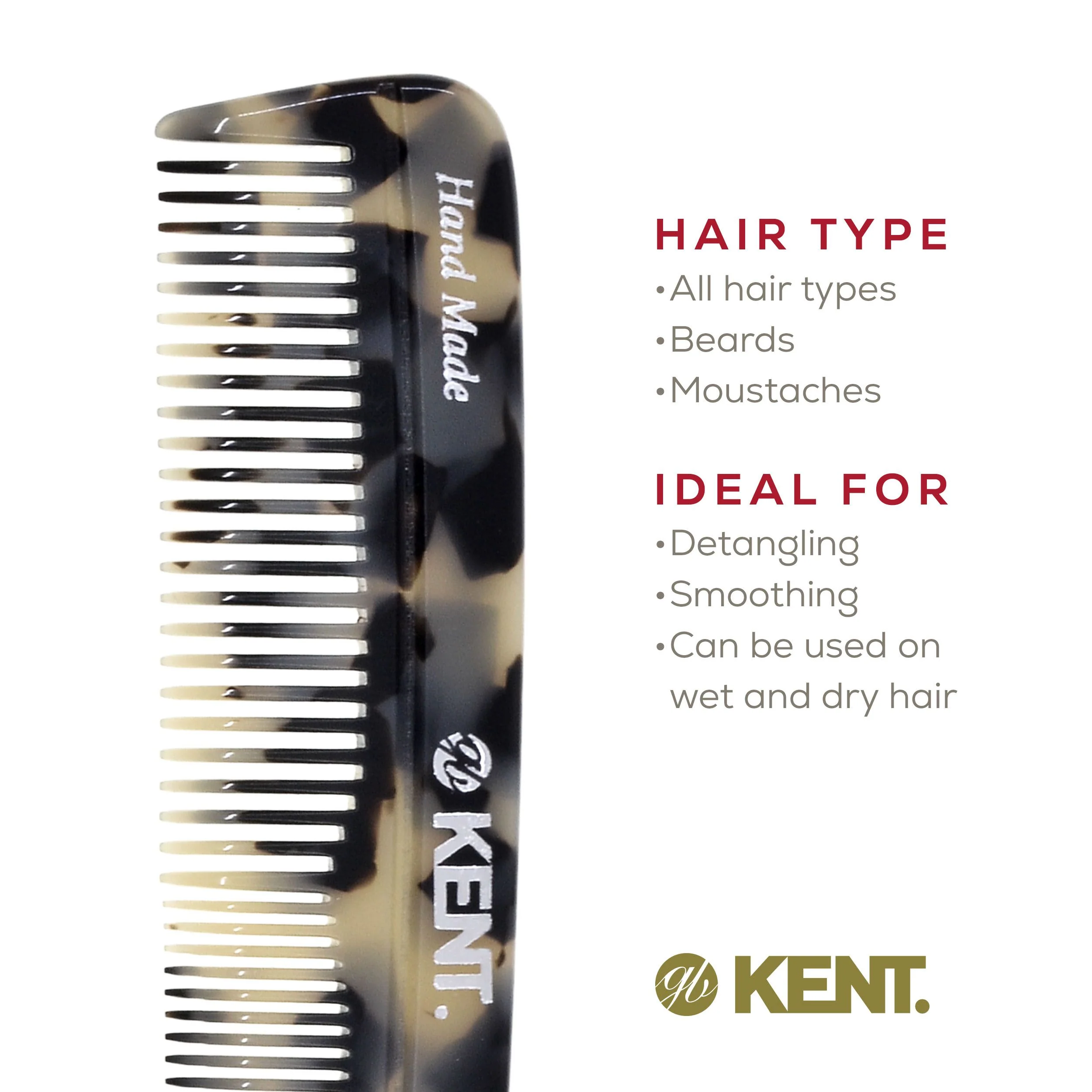 Kent R7T Mixed Tooth Pocket Comb - Image 29