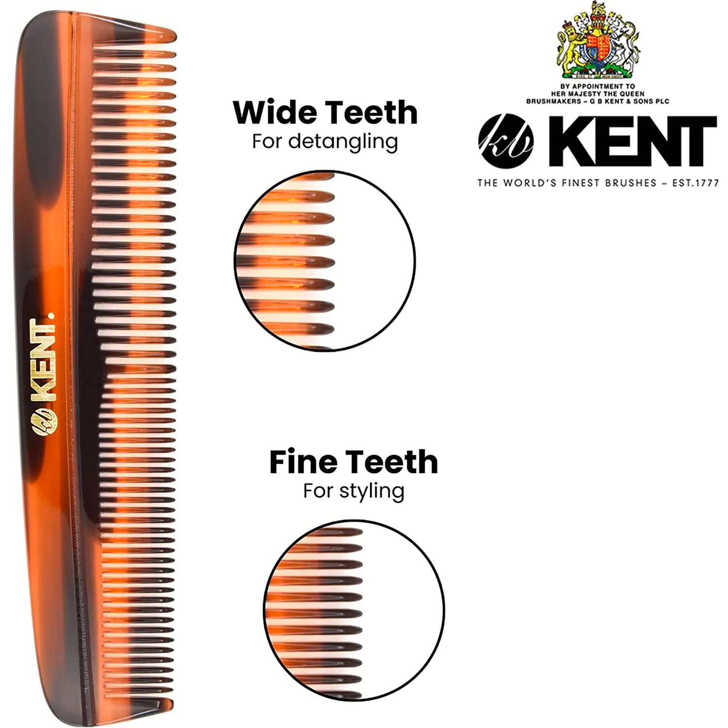 Kent R7T Mixed Tooth Pocket Comb - Image 3