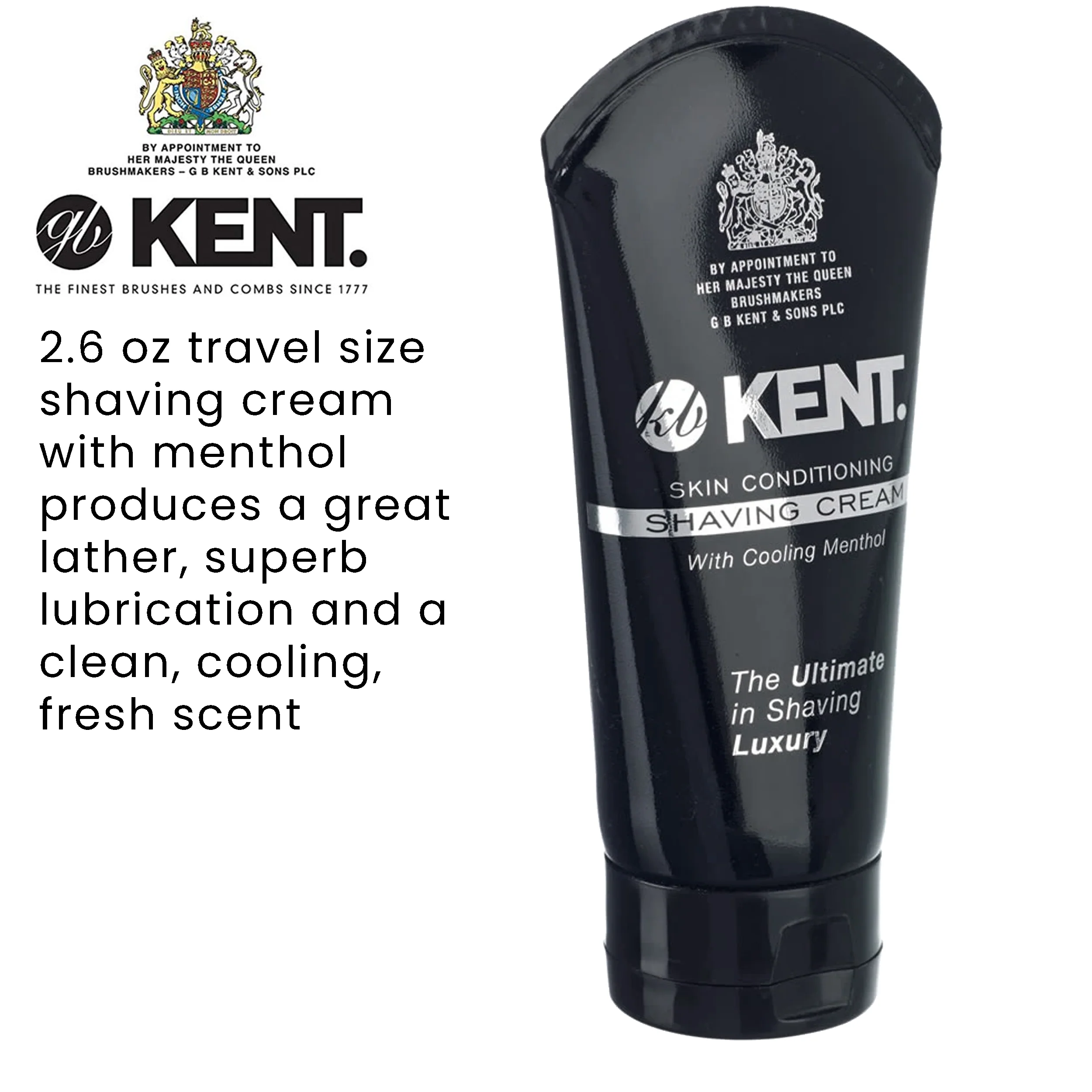 Kent SCT1 Shaving Cream 75ml Travel - Image 2