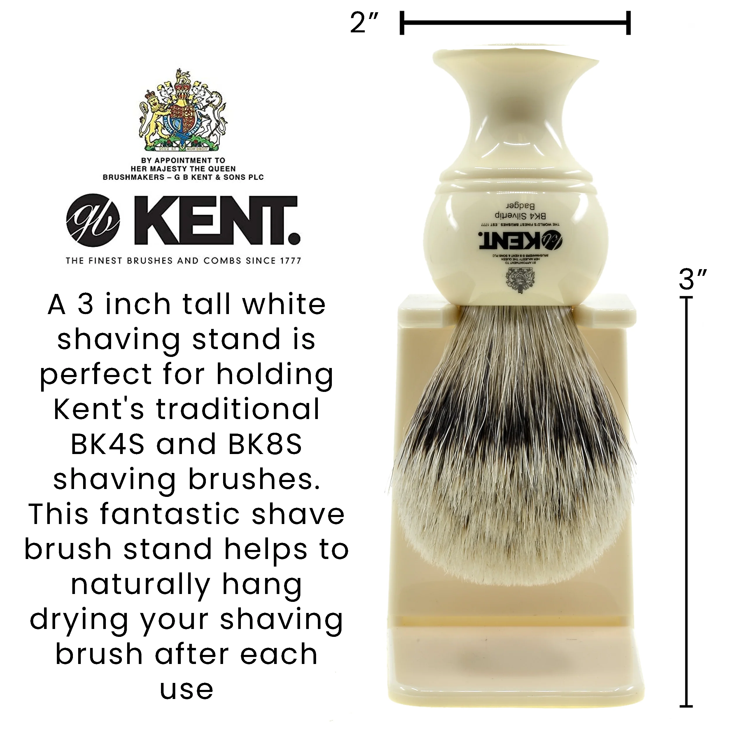 Kent Small Shaving Brush Stand - Image 7