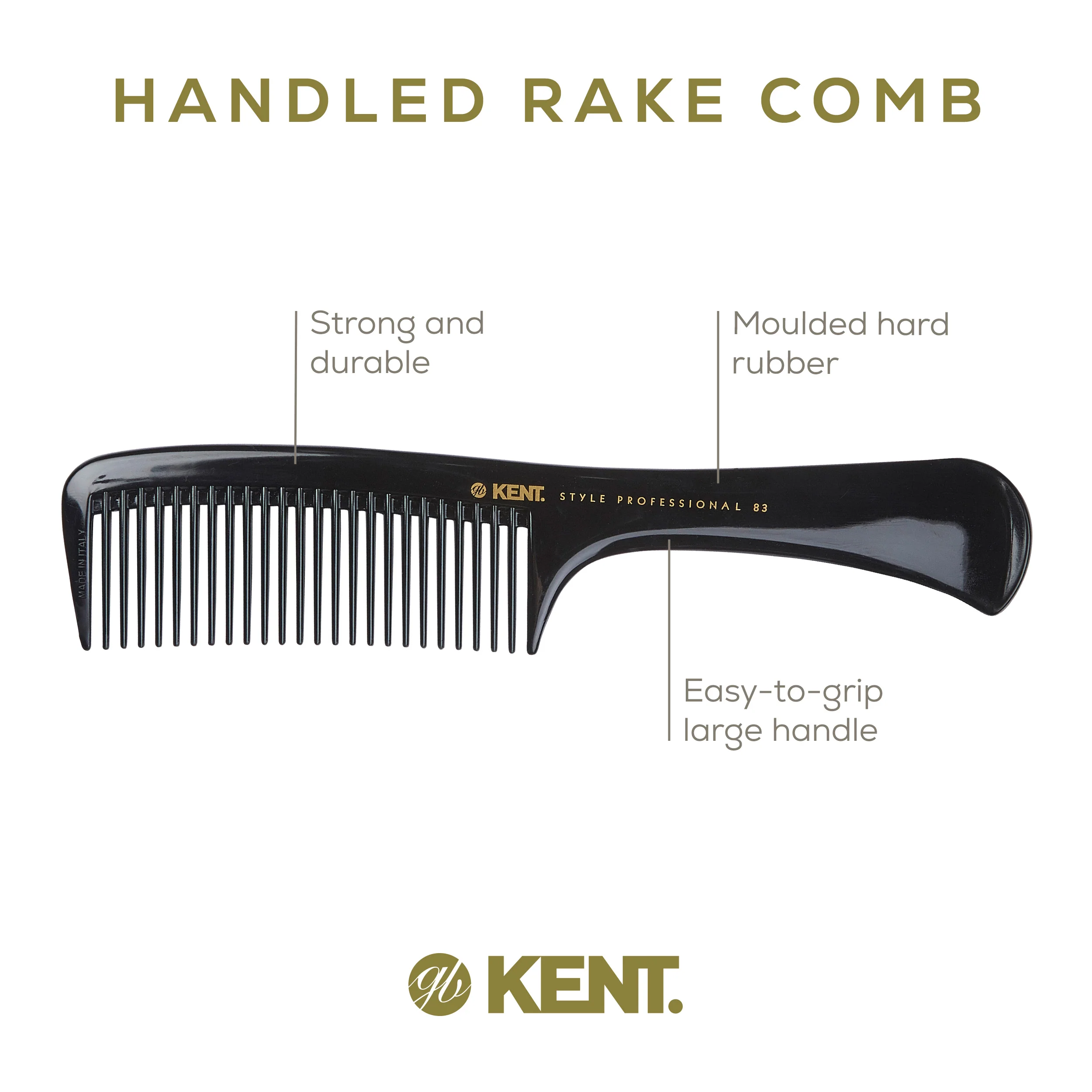 Kent SPC83 Pro Wide Tooth Detangling Comb - Image 4