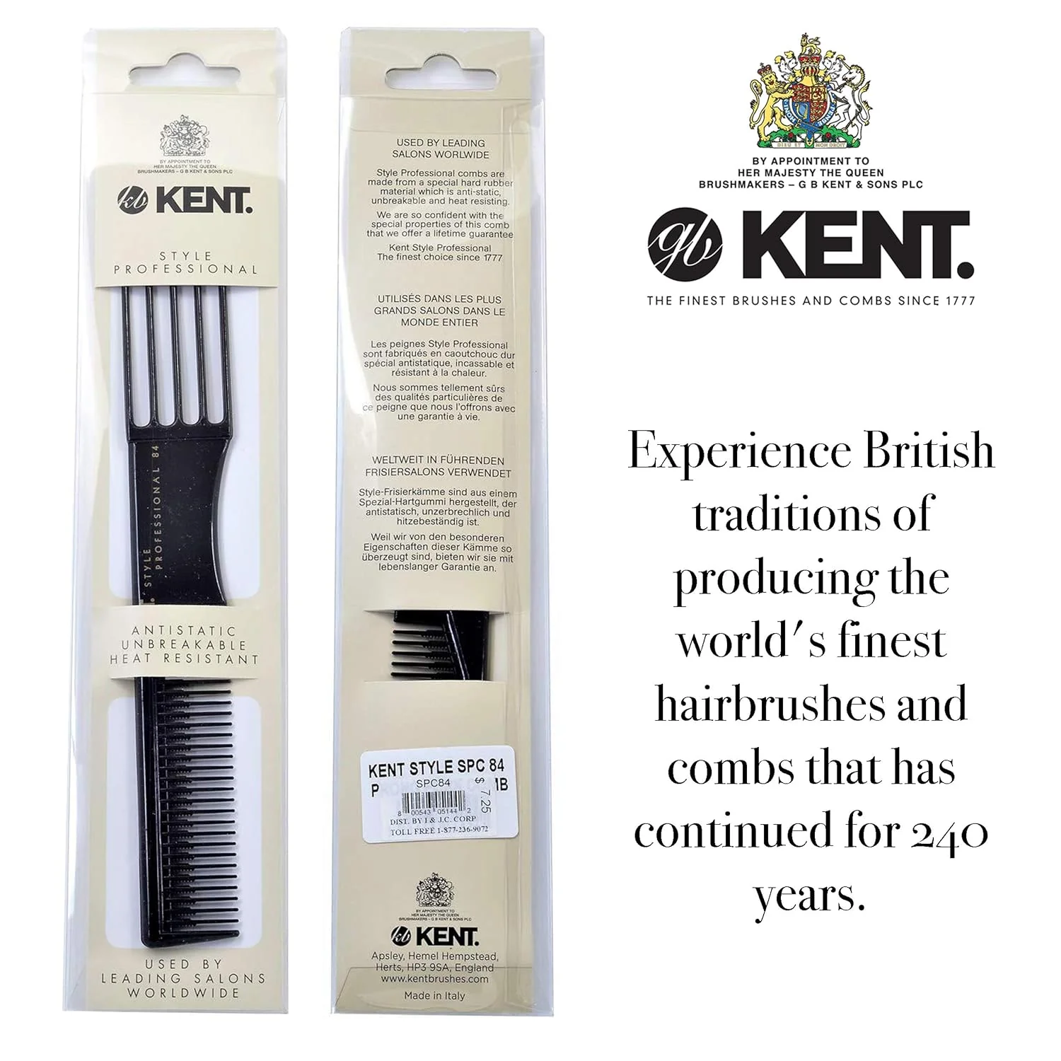 Kent SPC84 Pro Wide Tooth Styling Comb - Image 4