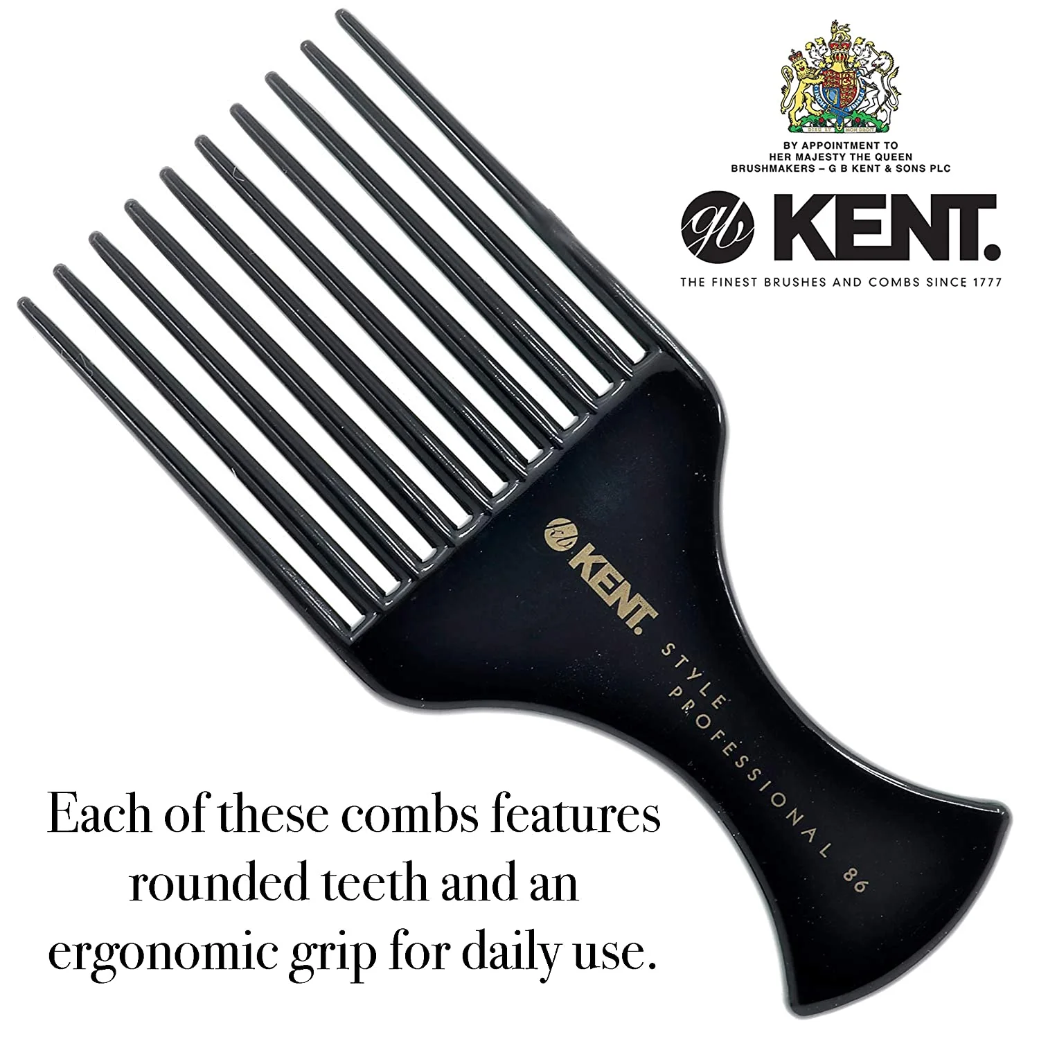 Kent SPC86 Pro Afro Pick Comb - Image 3