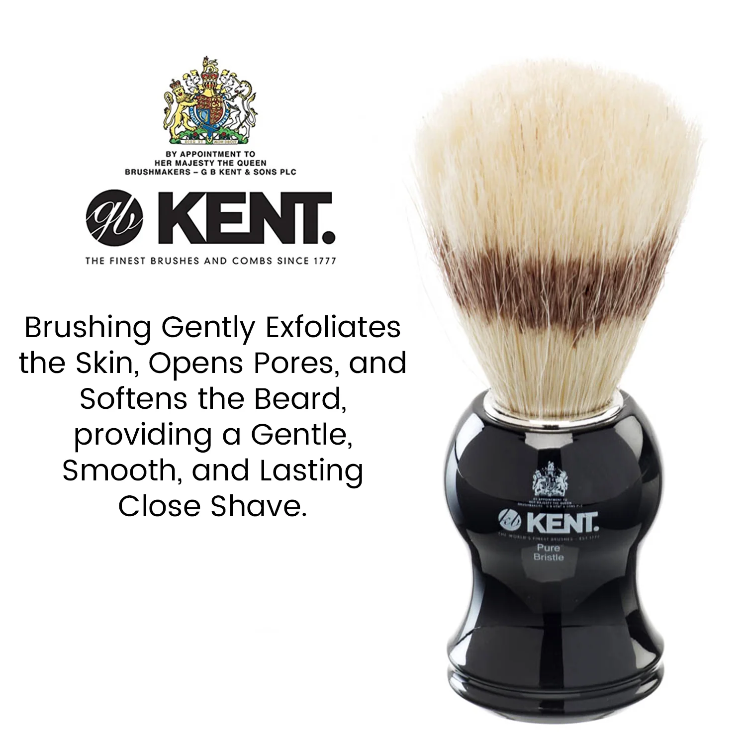 Kent VS60 Natural Boar Bristle Shaving Brush - Image 4