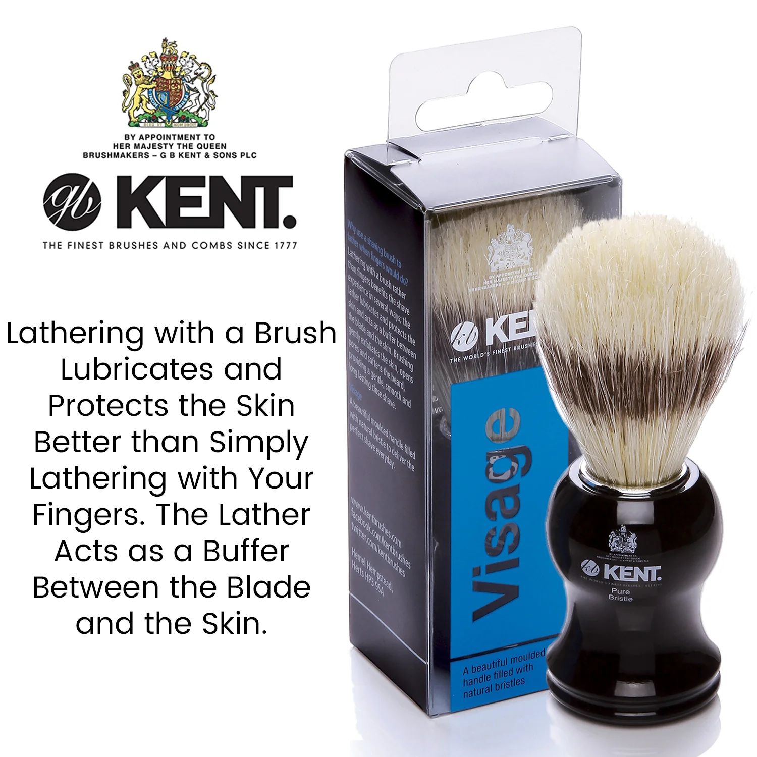 Kent VS60 Natural Boar Bristle Shaving Brush - Image 5