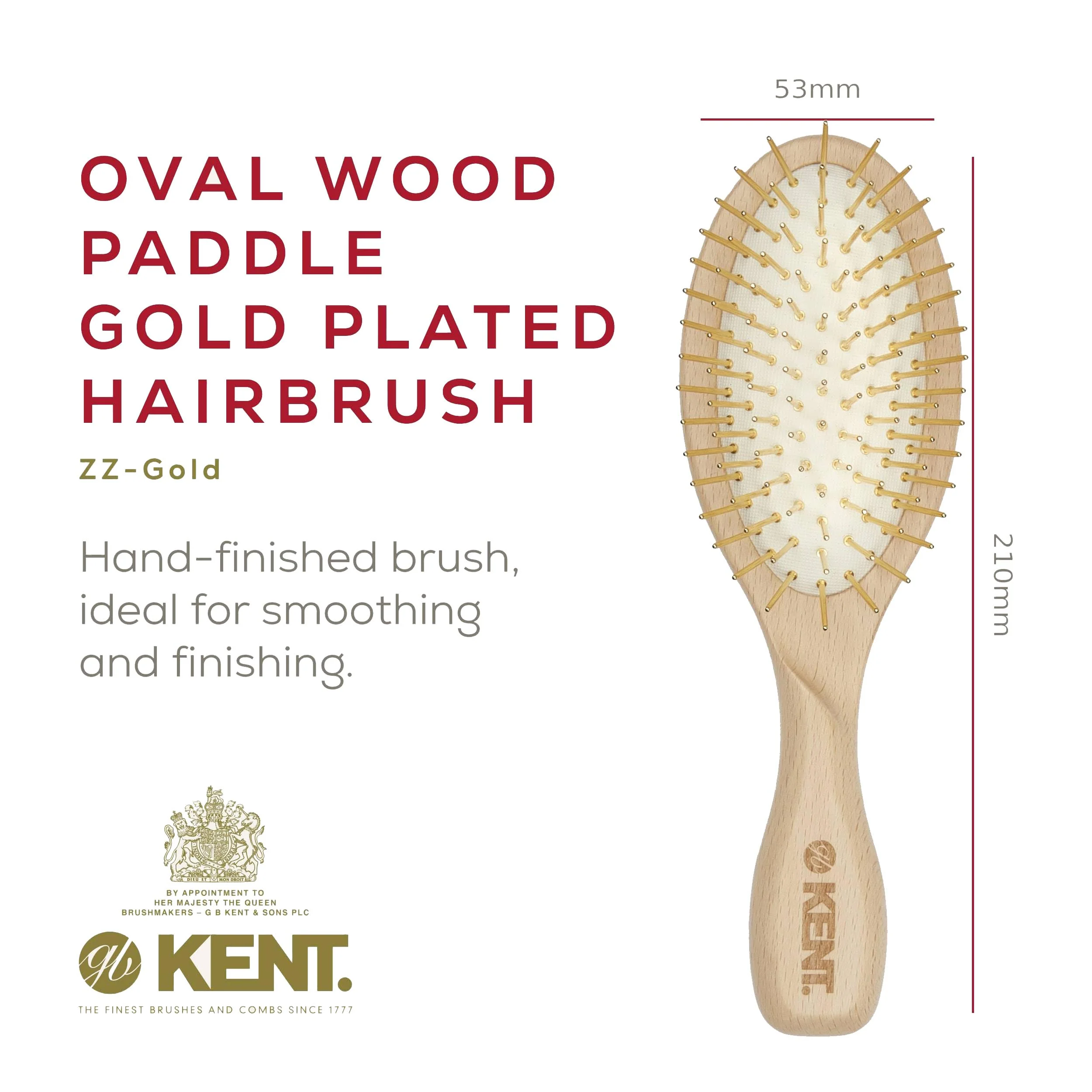 Kent ZZ Gold Plated Pin Detangling Brush — Limited Edition - Image 2