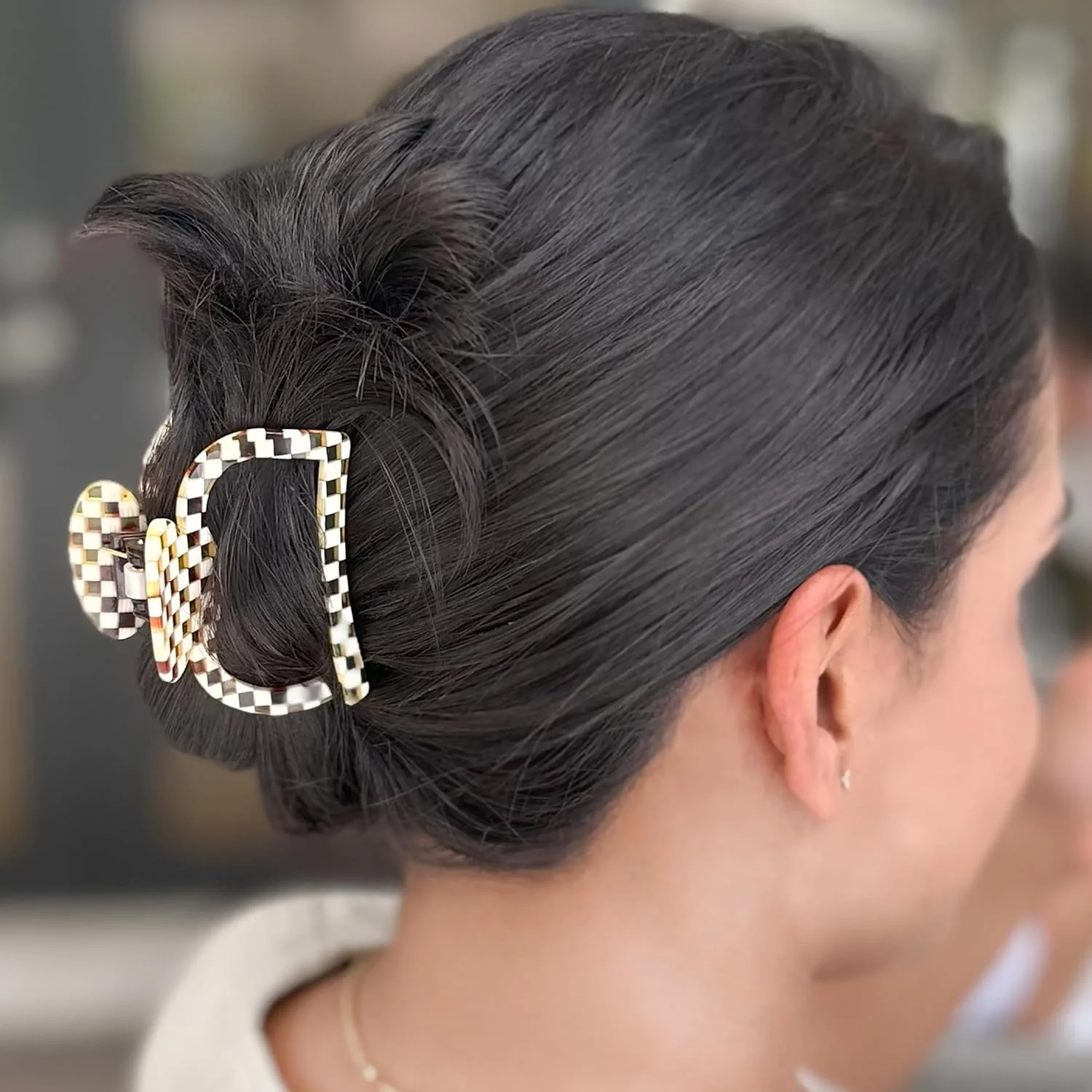 Large Cutout Volume Handmade Hair Clip 4.25" - Image 6