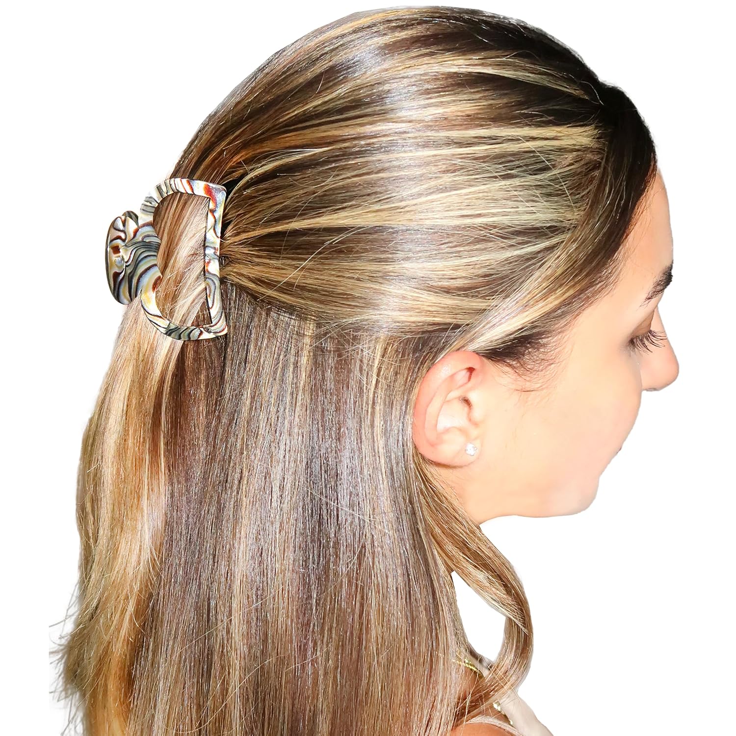Large Cutout Volume Handmade Hair Clip 4.25" - Image 9